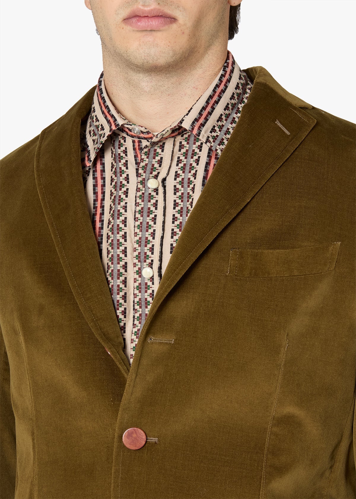 Aabenzio Single-Breasted Jacket With Flap Pockets Green Coats &