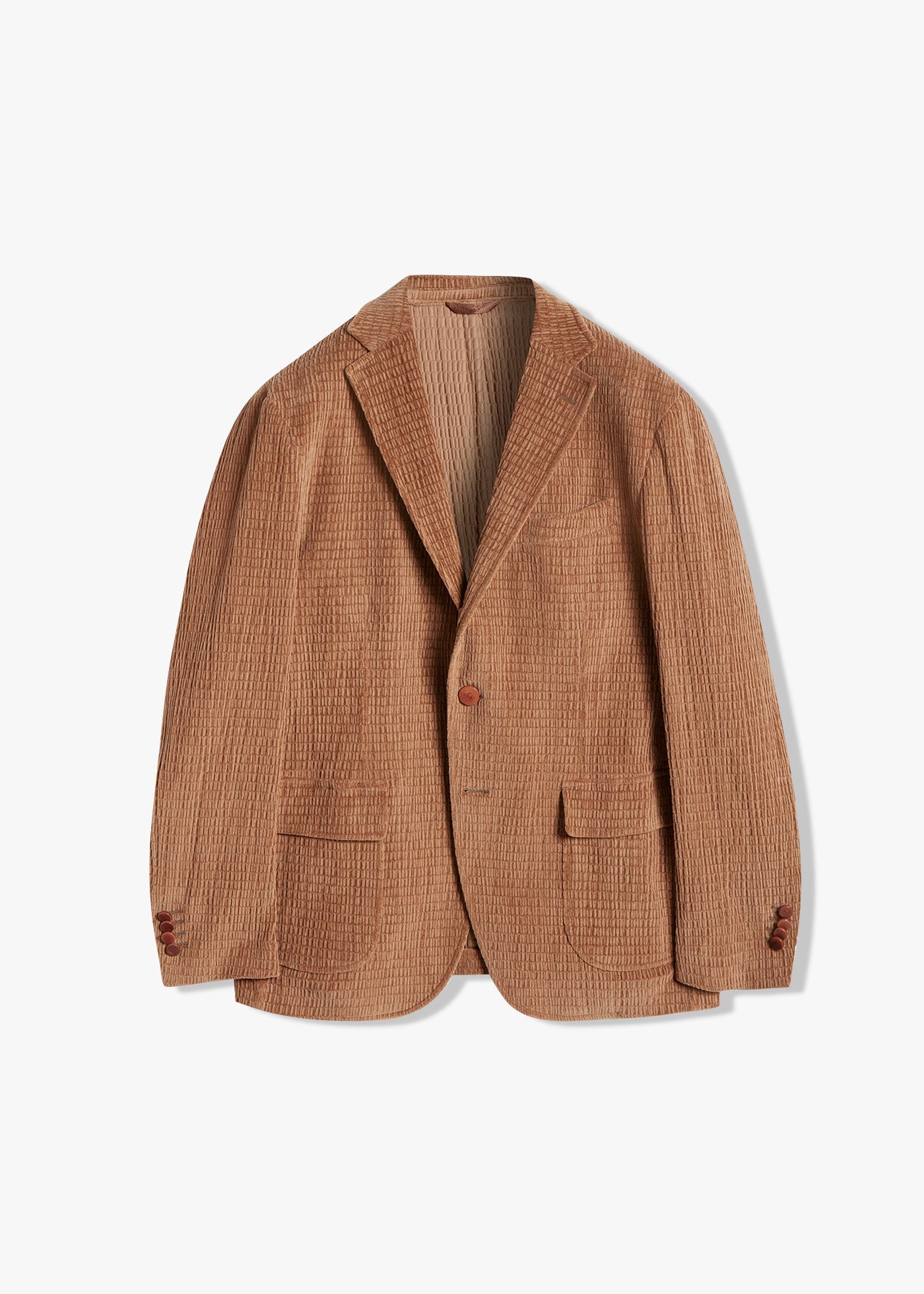 Aabenzio Single-Breasted Jacket With Patch Pockets Beige Coats &