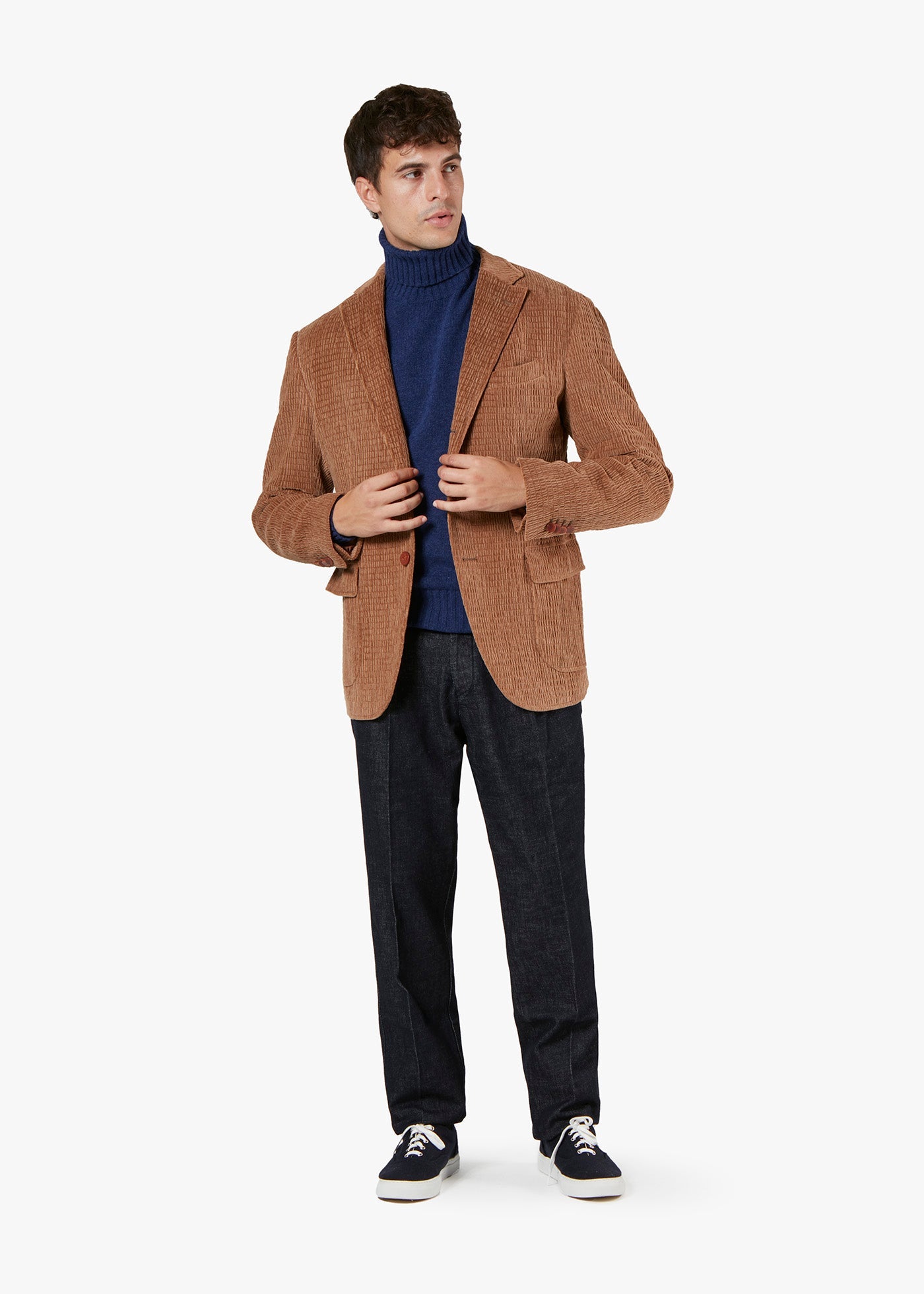 Aabenzio Single-Breasted Jacket With Patch Pockets Beige Coats &