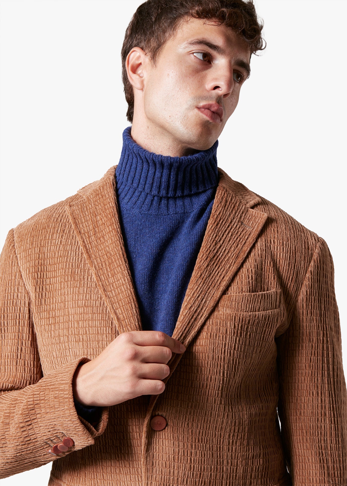 Aabenzio Single-Breasted Jacket With Patch Pockets Beige Coats &