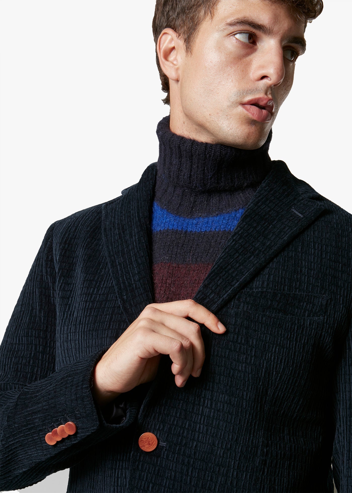 Aabenzio Single-Breasted Jacket With Patch Pockets Blue Coats &