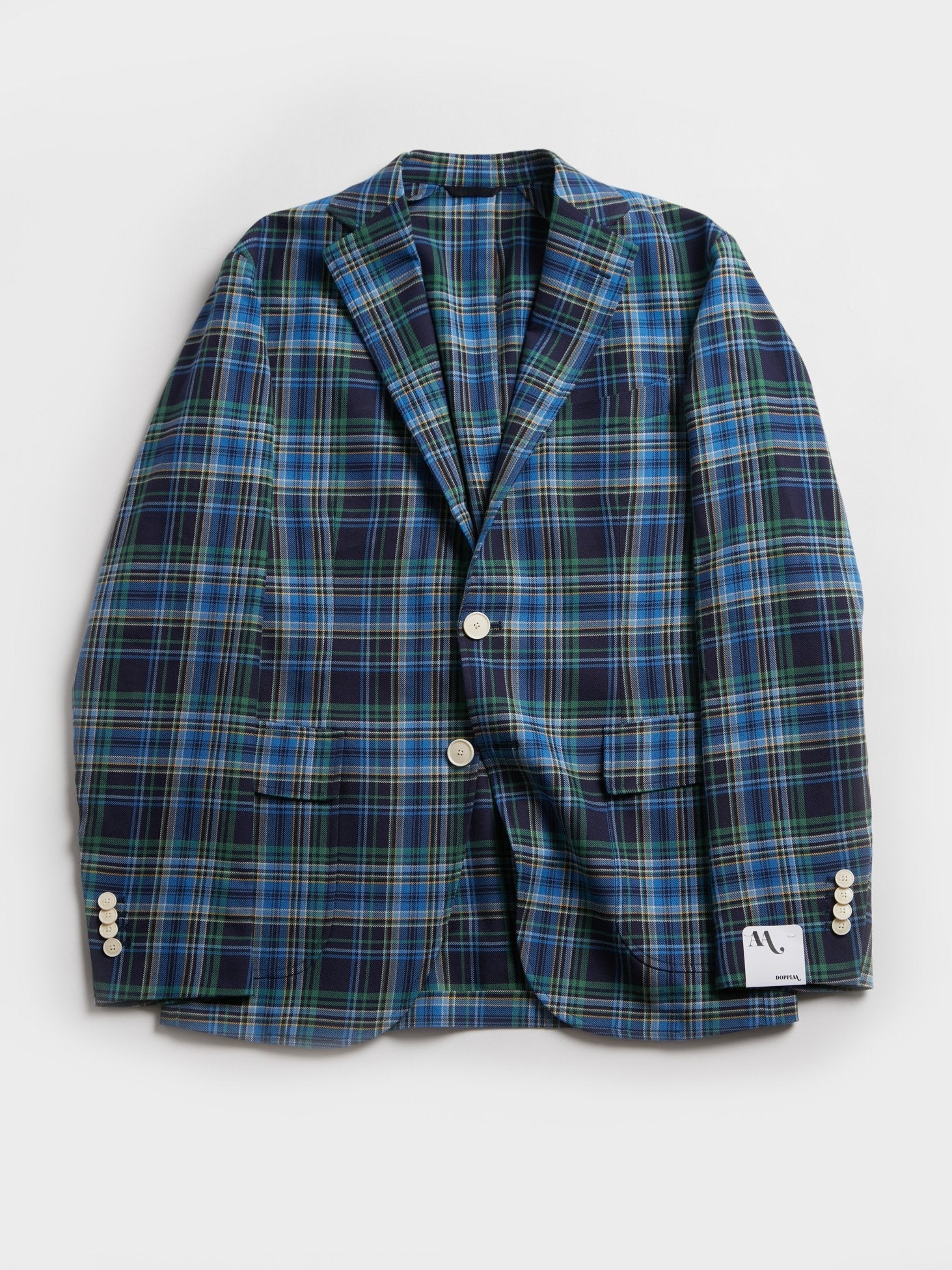 Aabenzio Checked Blazer Green Coats & Jackets