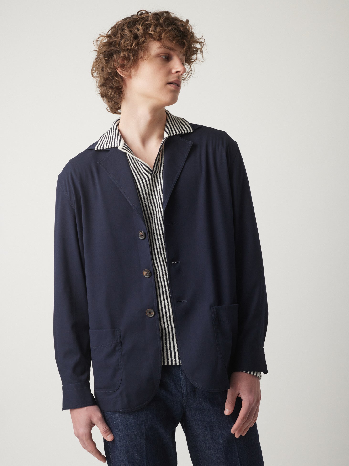 Aabigail Cotton Overshirt Blue Coats & Jackets