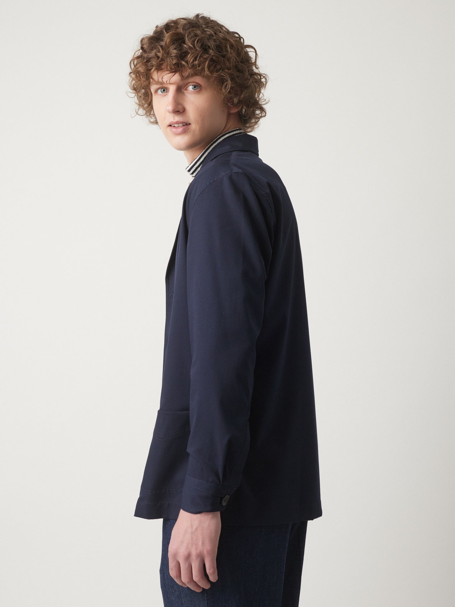 Aabigail Cotton Overshirt Blue Coats & Jackets