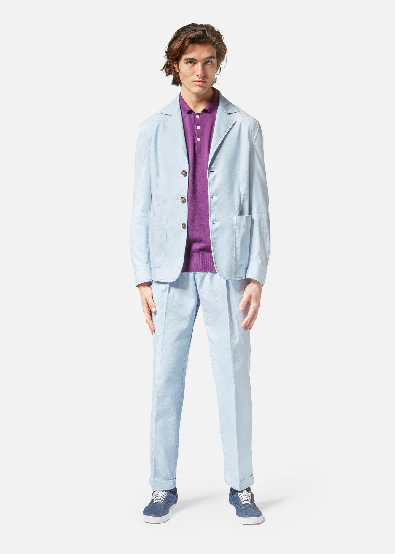 Aabigail Lightweight Cotton Jacket Lightblue Coats &