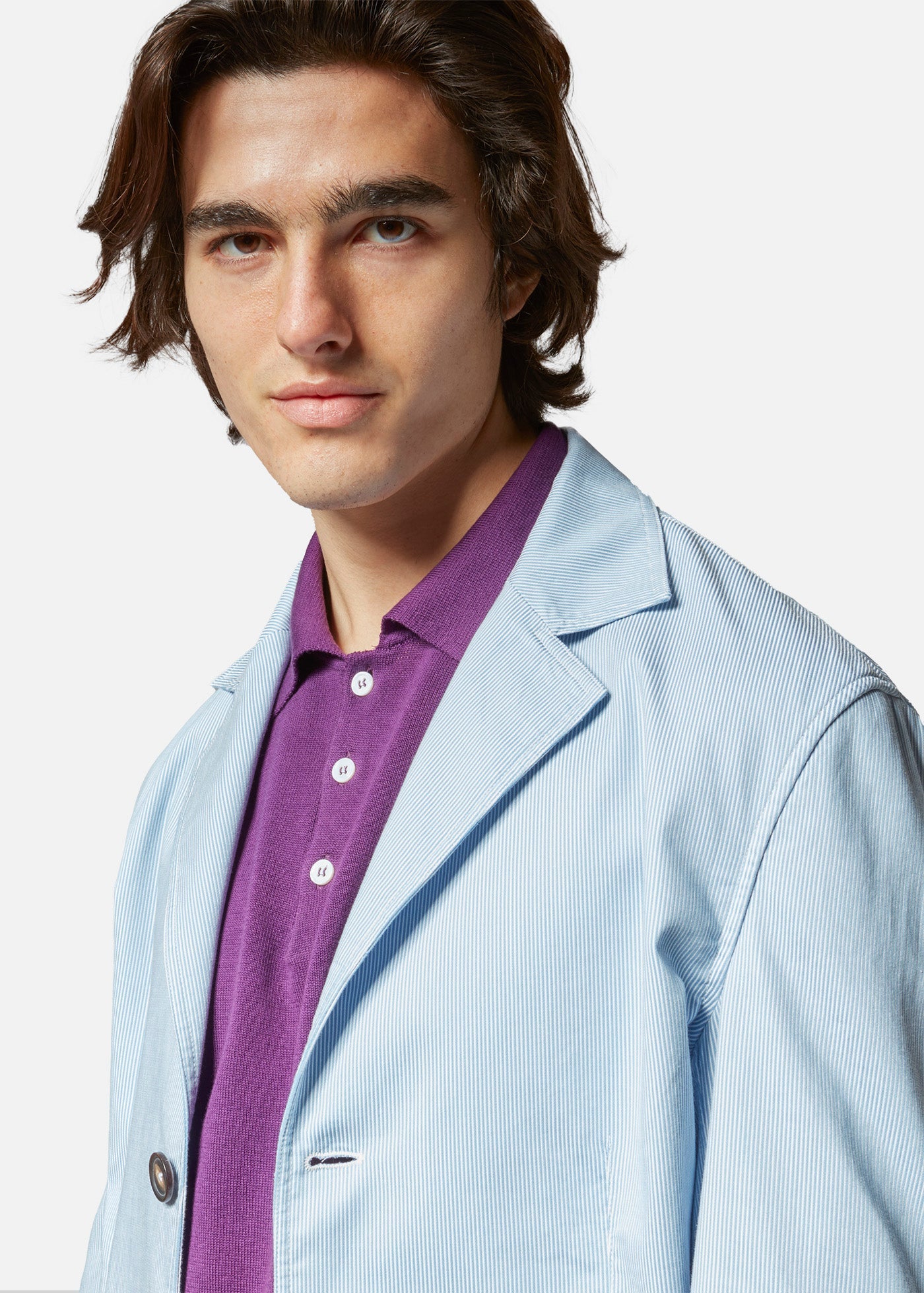 Aabigail Lightweight Cotton Jacket Lightblue Coats &