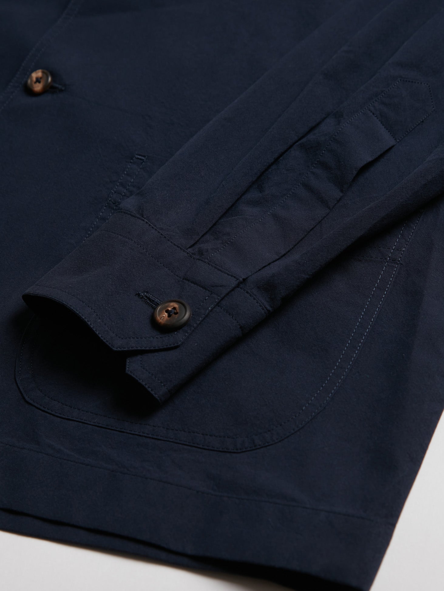 Aabigail Unlined Blue Shirt-Jacket Coats & Jackets