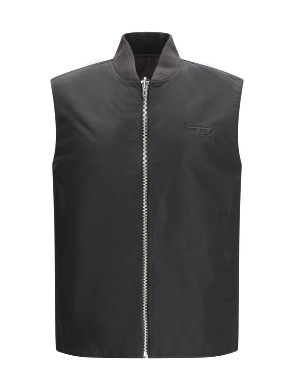 Diesel 100% Polyamide gilet in black