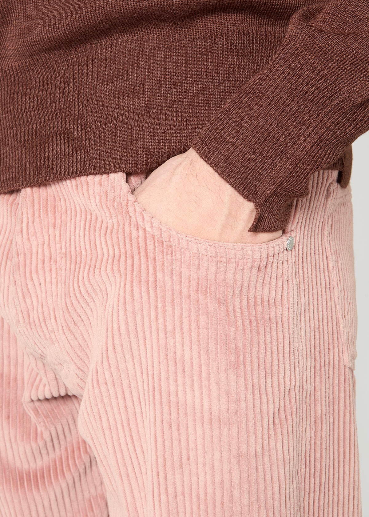 Aacero 5 Pockets Corduroy Trousers Pink