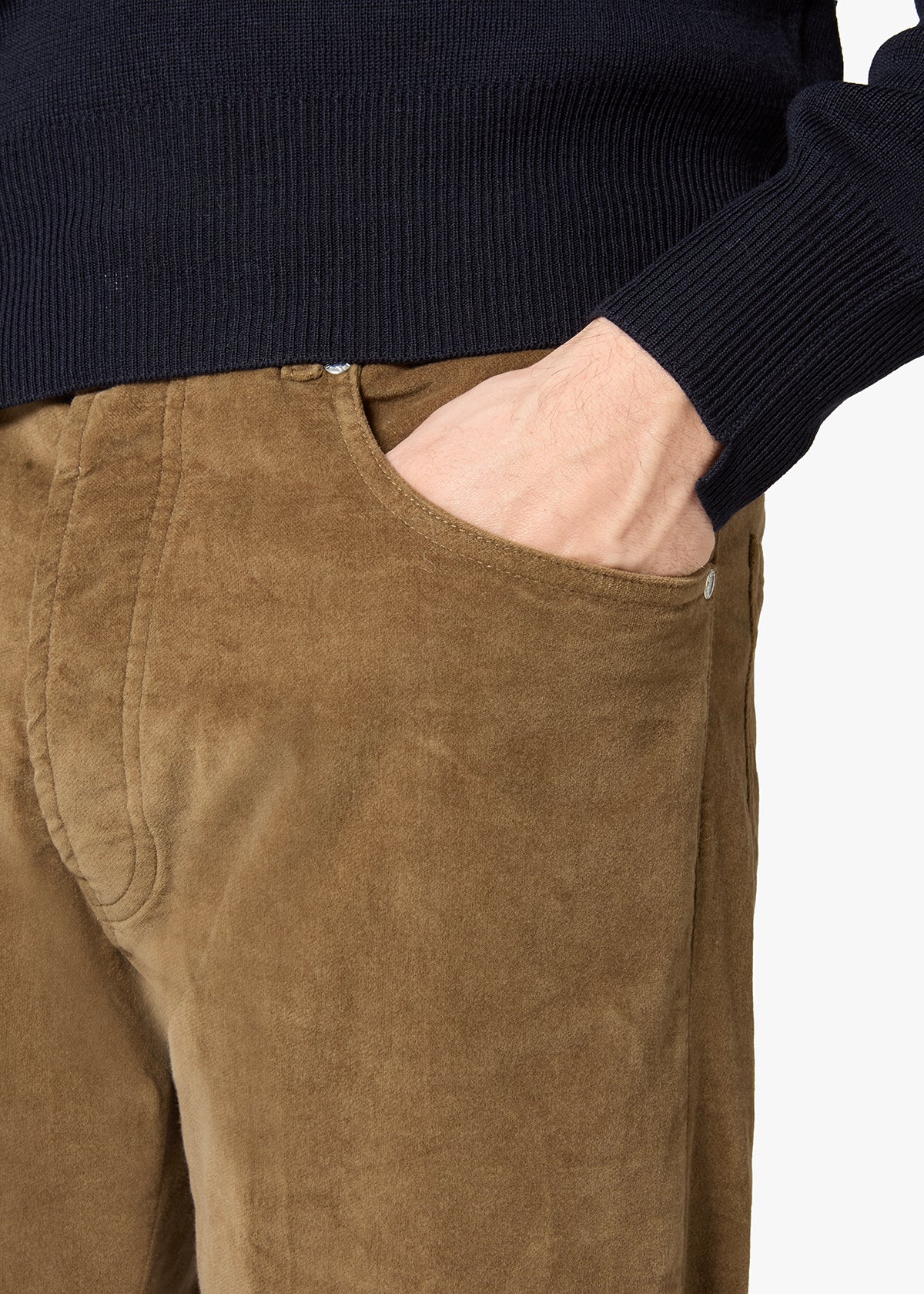 Aacero Cotton Velvet Trousers Beige