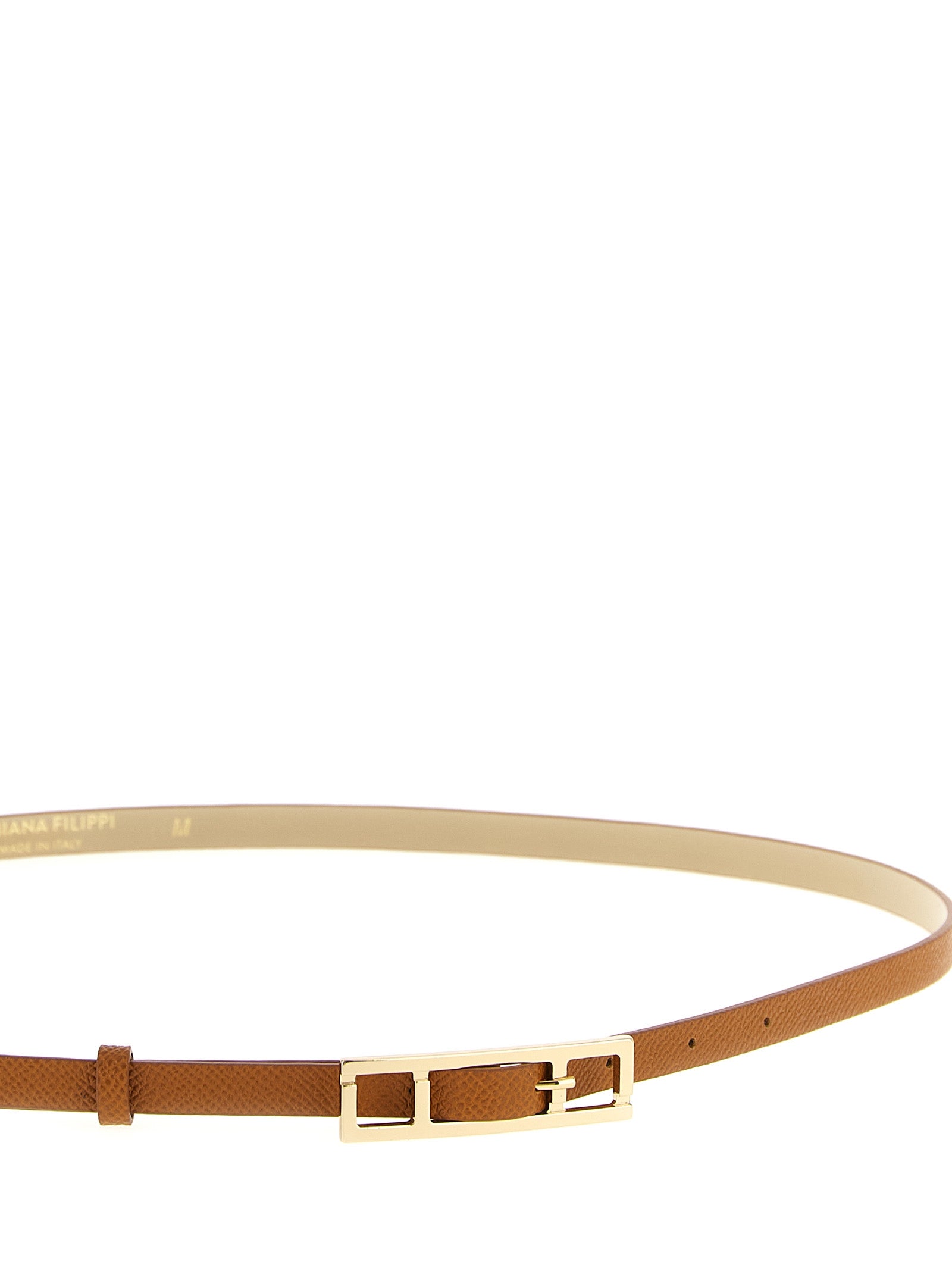 Leather belt Brown Calfskin (bos Taurus)