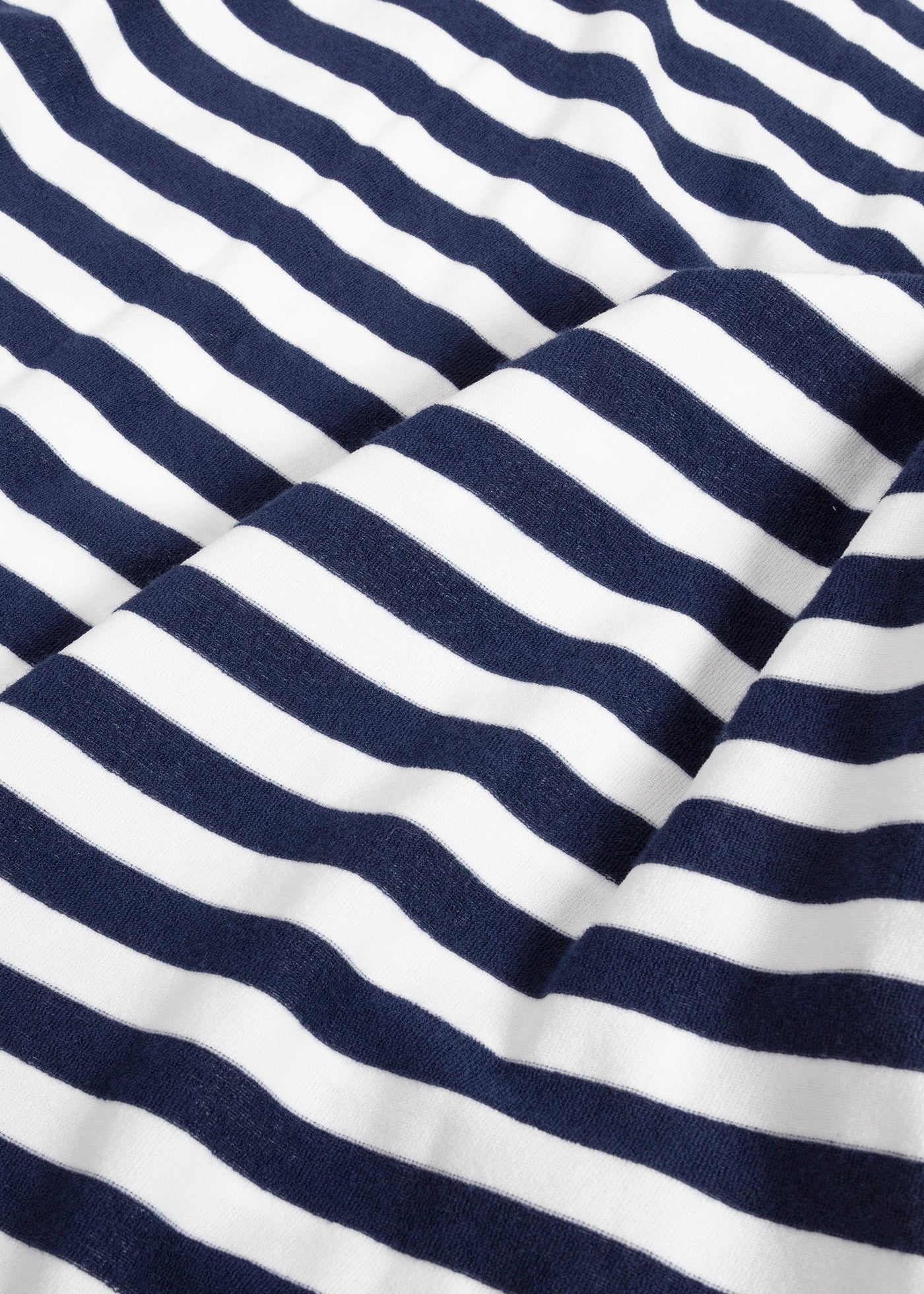 Aadeo Cotton - Terry Striped Poloshirt Blue Sweatshirts & Poloshirts