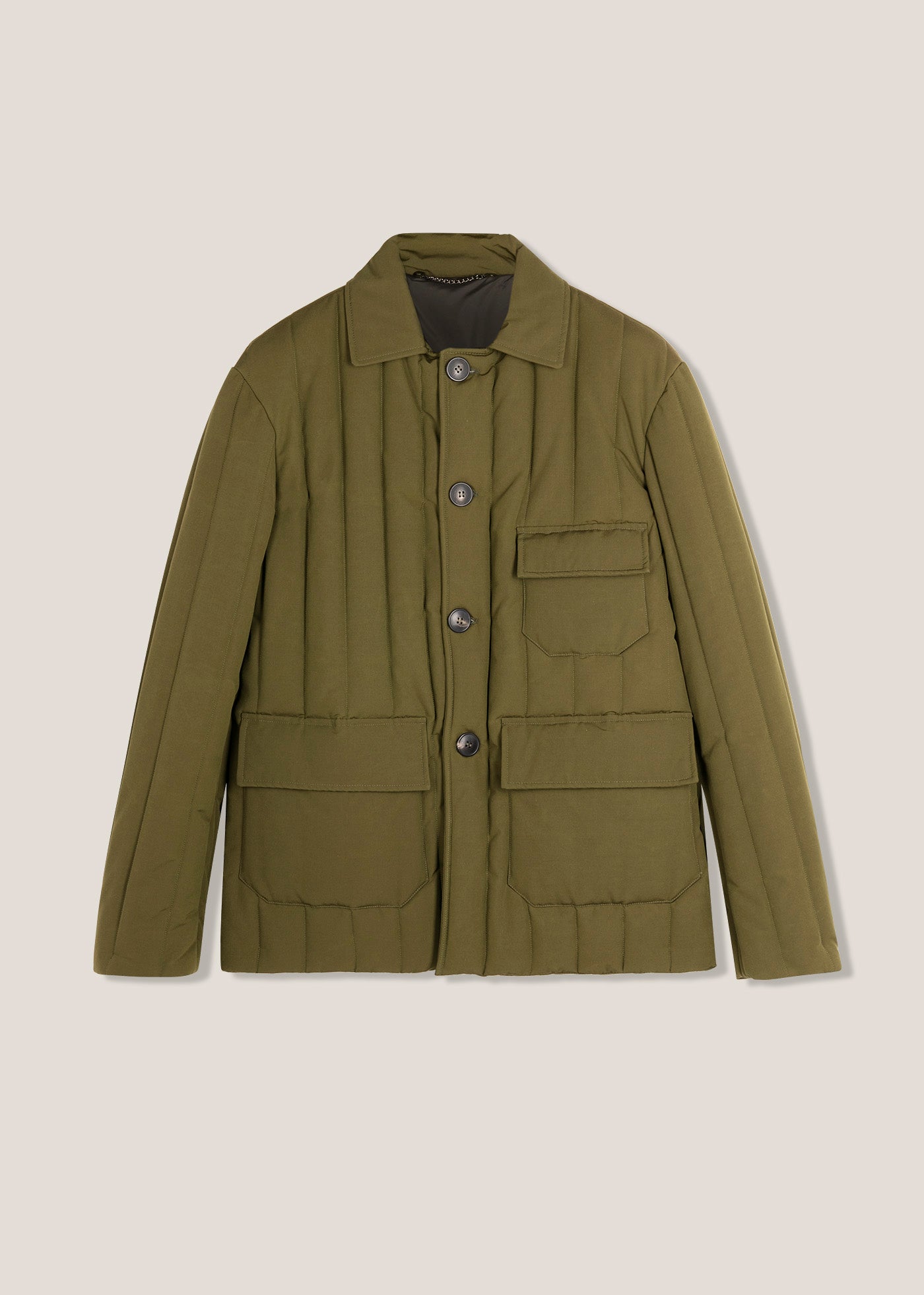 Aaderbale Nylon Padded Jacket Green Coats &