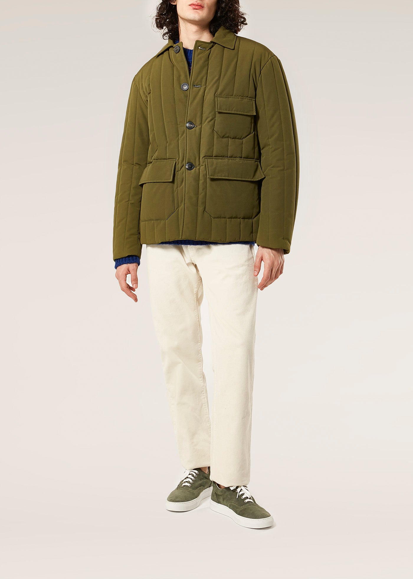 Aaderbale Nylon Padded Jacket Green Coats &