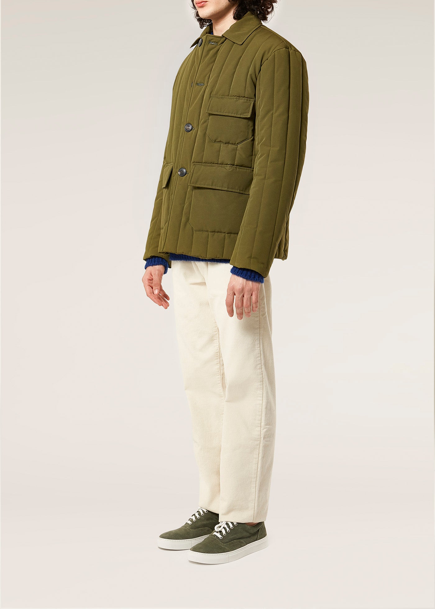 Aaderbale Nylon Padded Jacket Green Coats &