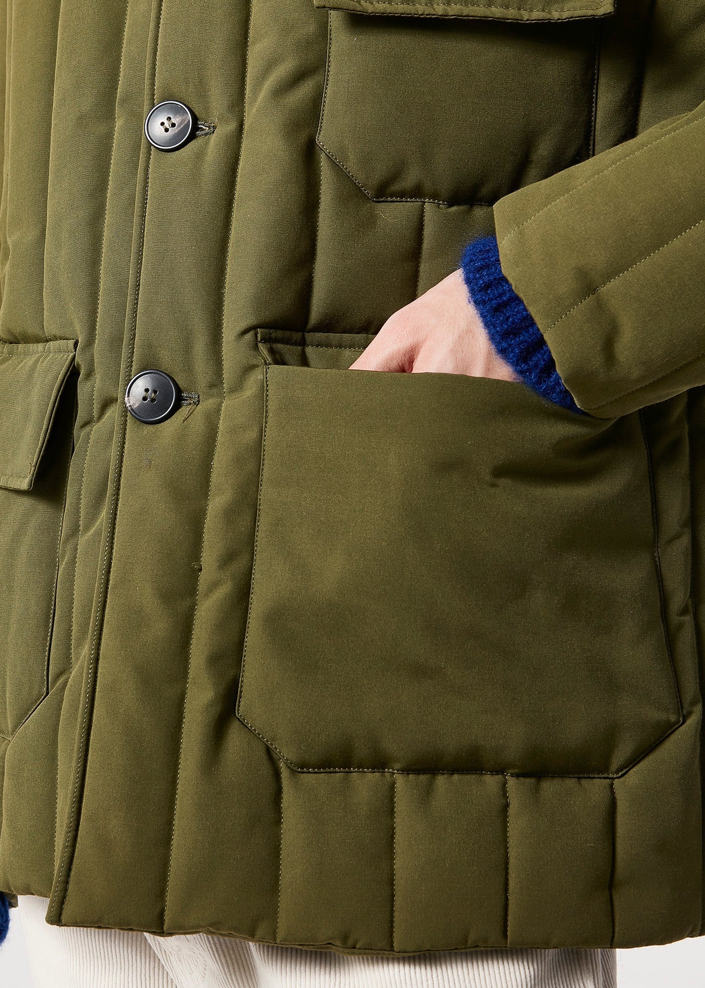 Aaderbale Nylon Padded Jacket Green Coats &
