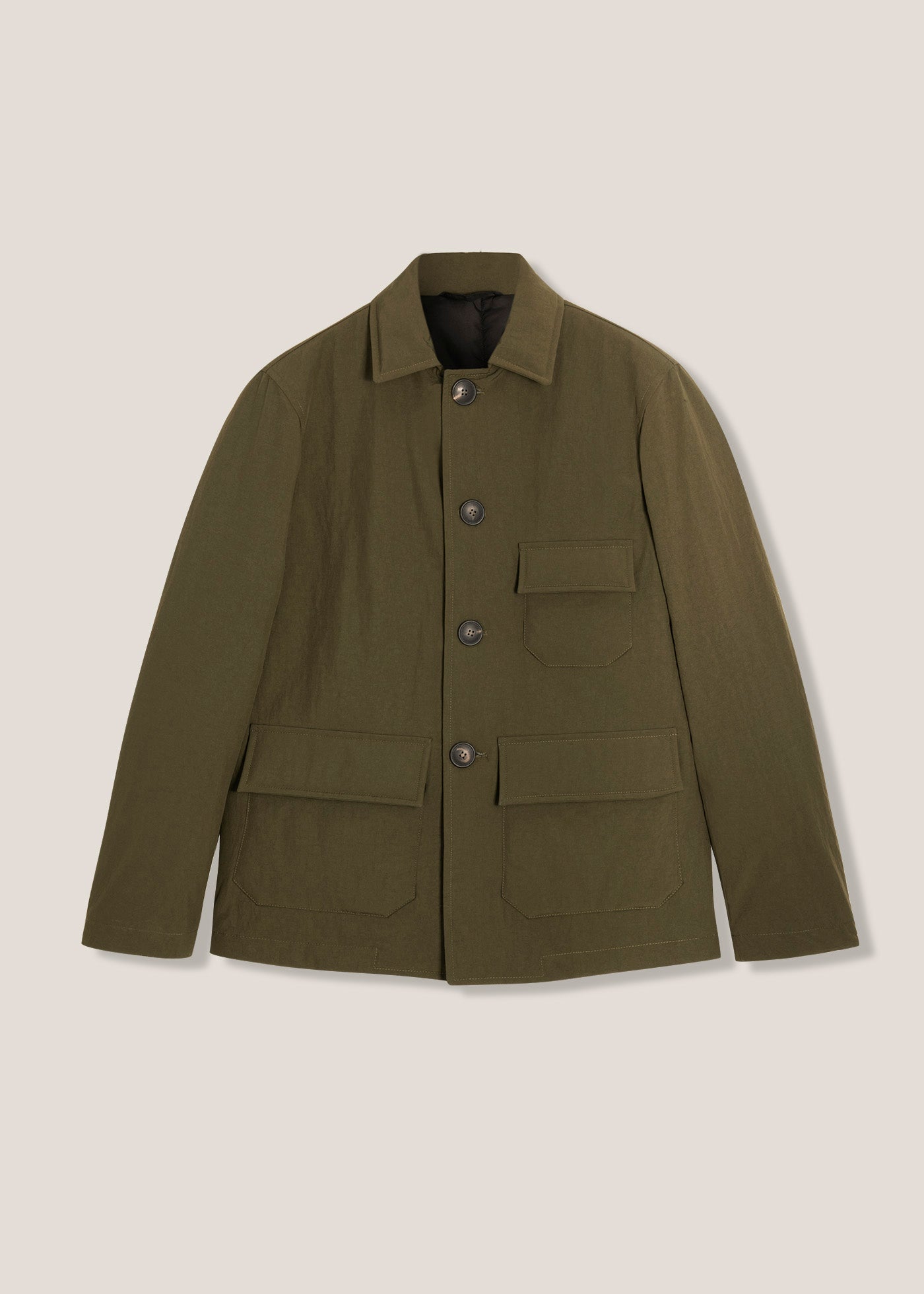 Aaderbale Nylon Padded Jacket Green Coats &