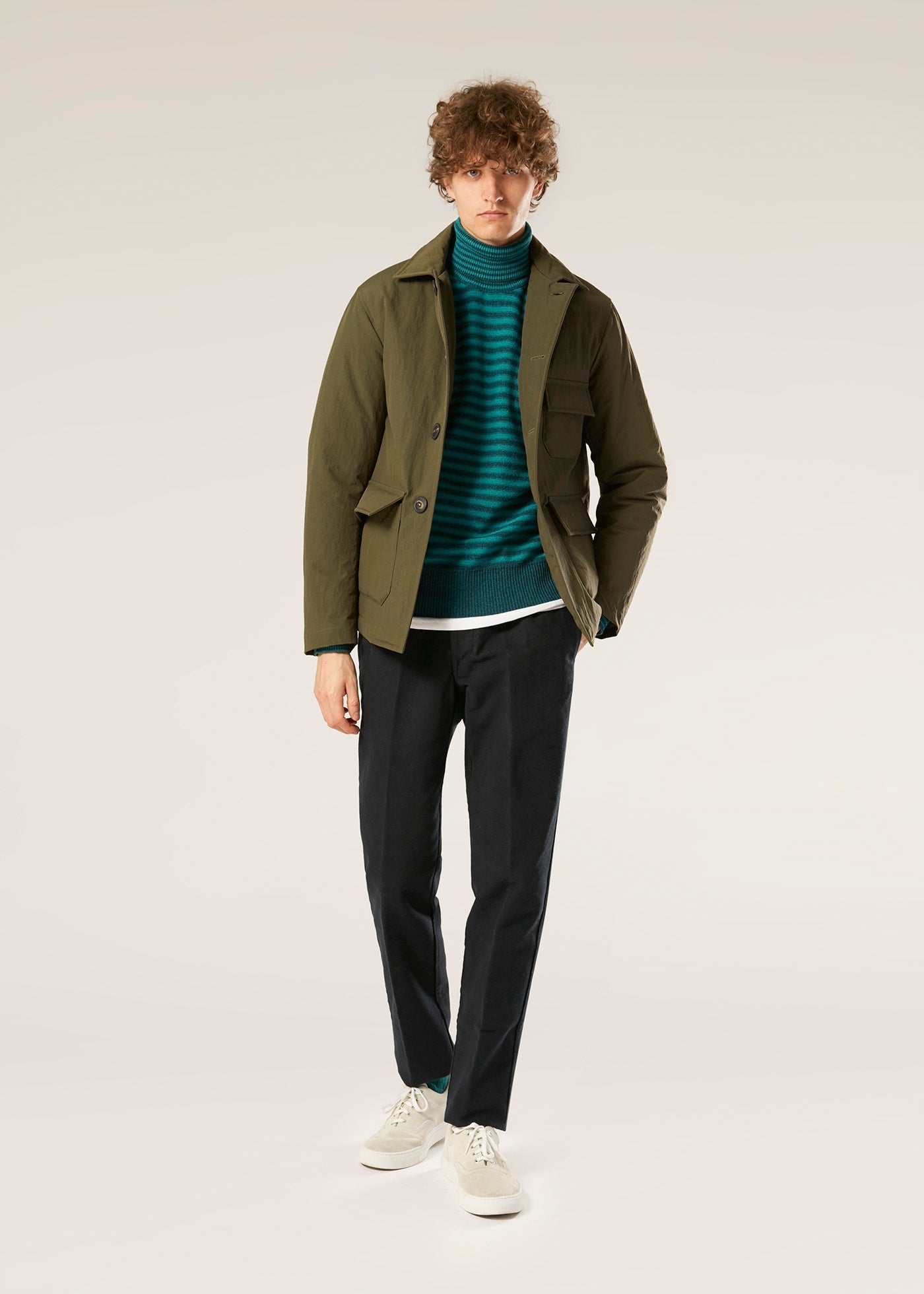 Aaderbale Nylon Padded Jacket Green Coats &