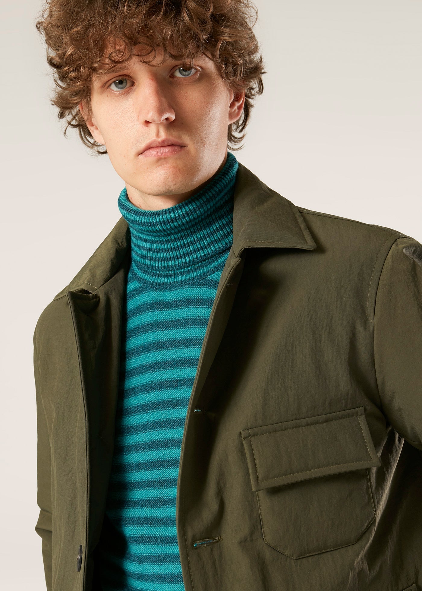 Aaderbale Nylon Padded Jacket Green Coats &