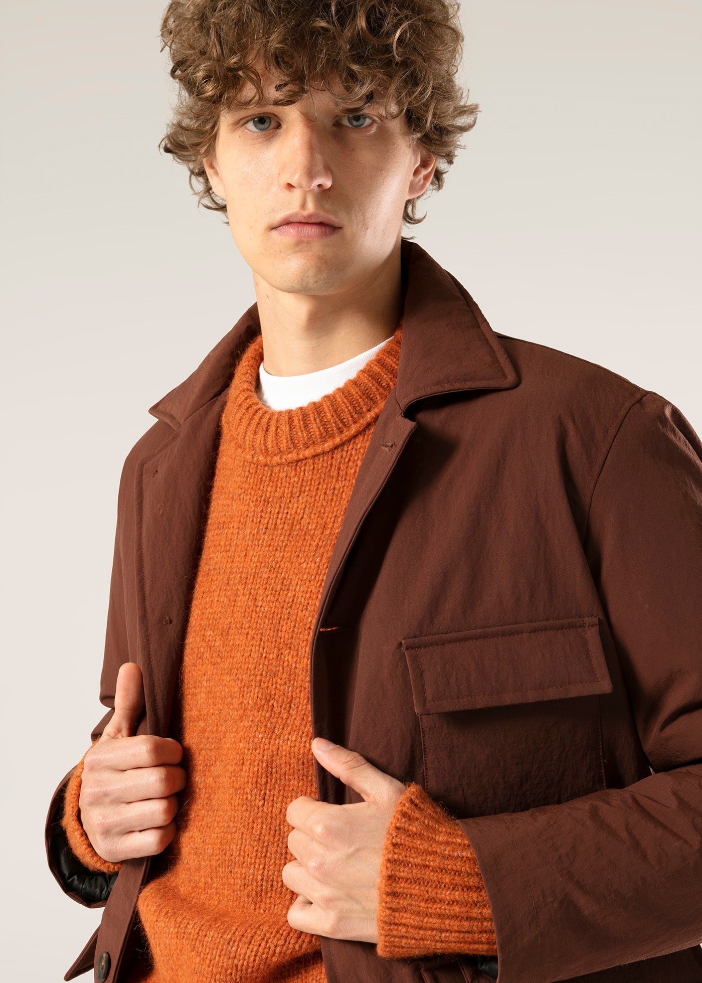 Aaderbale Nylon Padded Jacket Brown Coats &