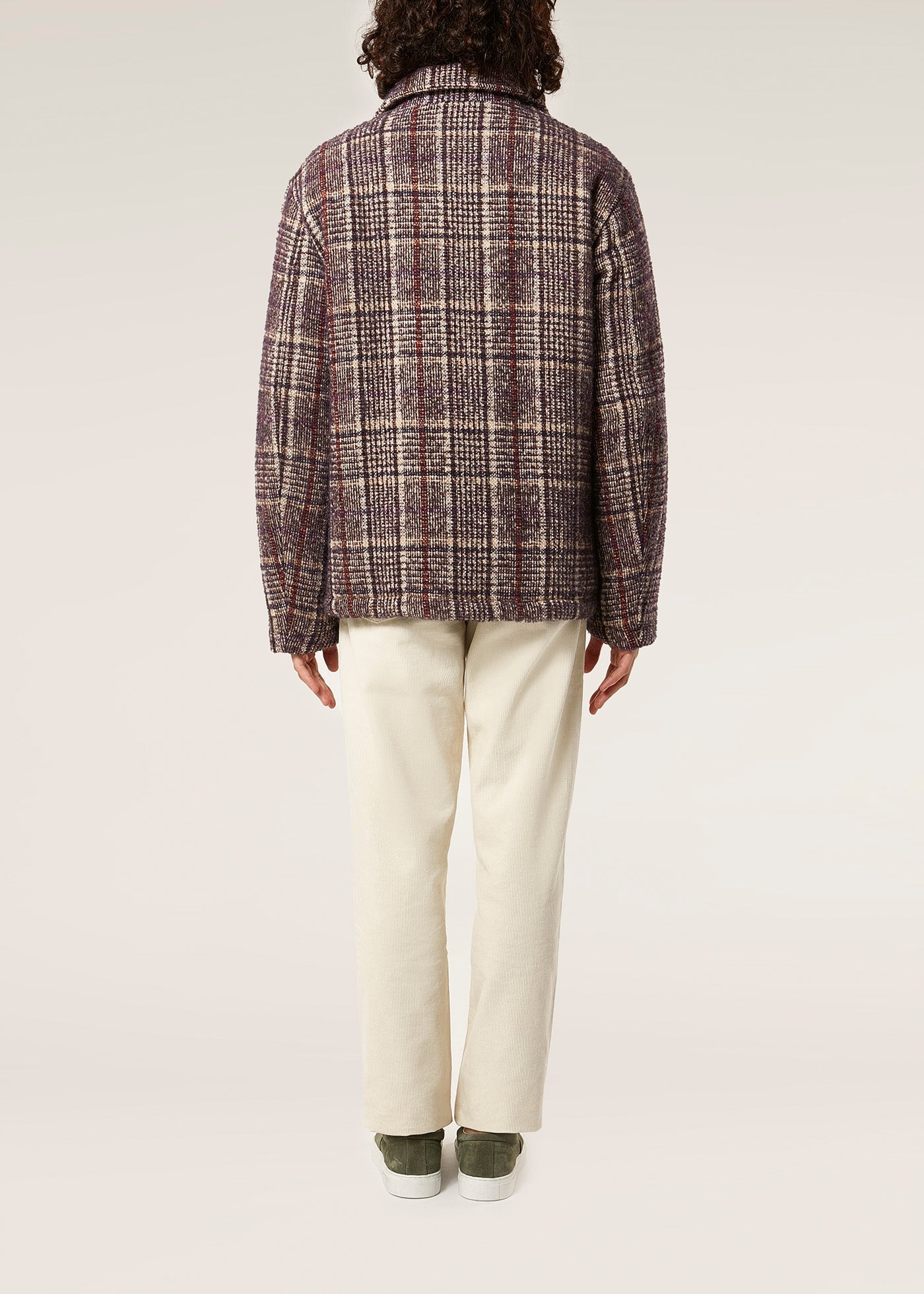 Aaderbale Wool Checked Jacket Purple Coats &