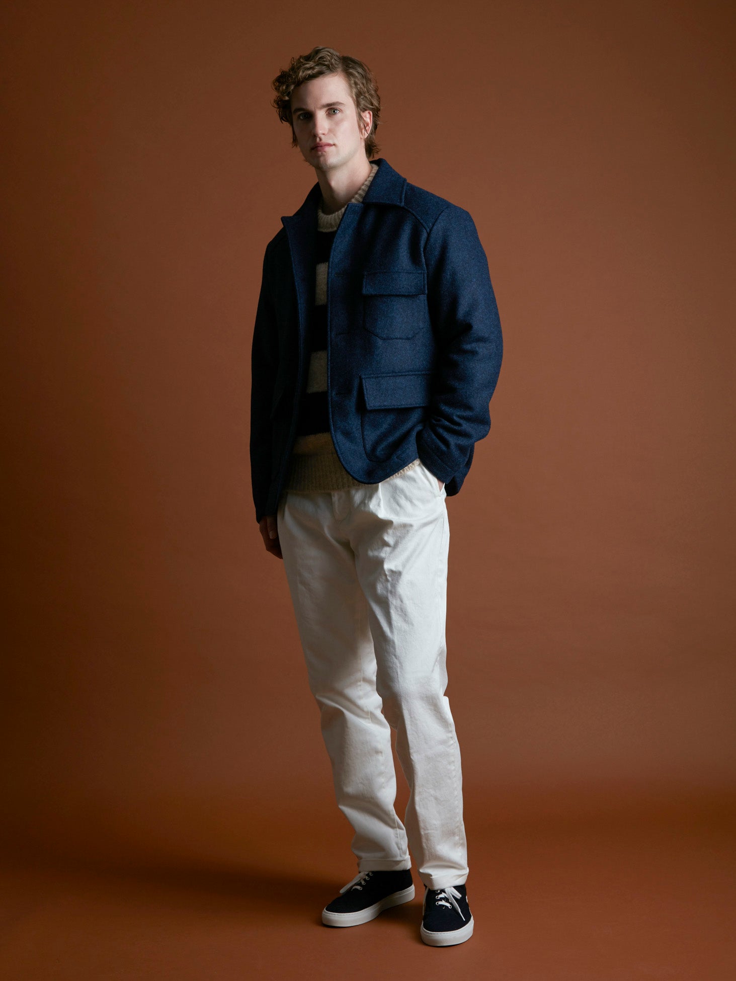 Aaderbale Wool Padded Jacket Blue Coats &