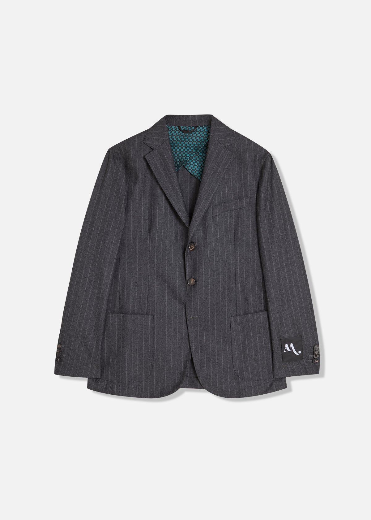 Aadroant Pinstripe Suit Grey Suits