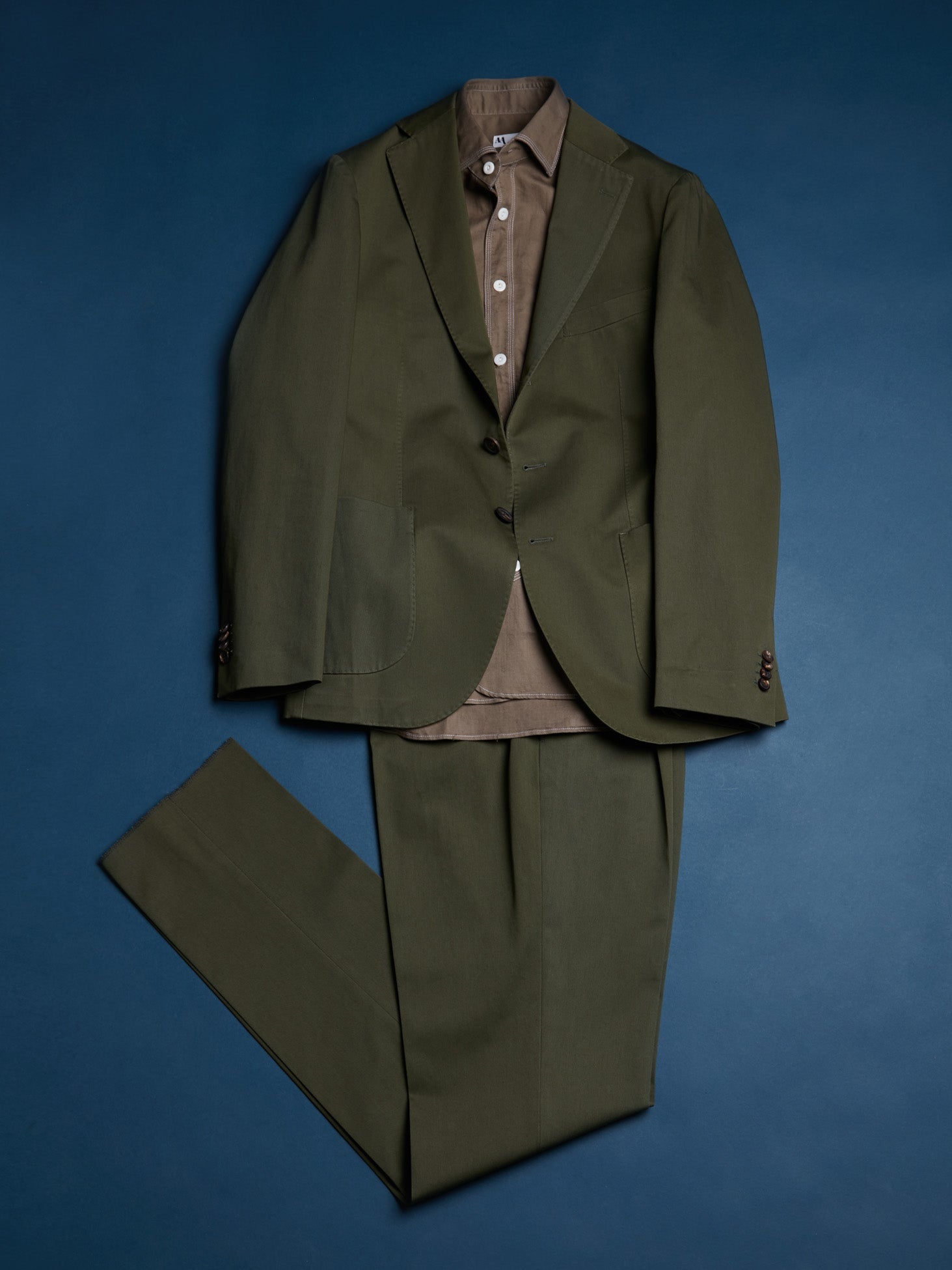 Aadroant Green Cotton Suit Suits
