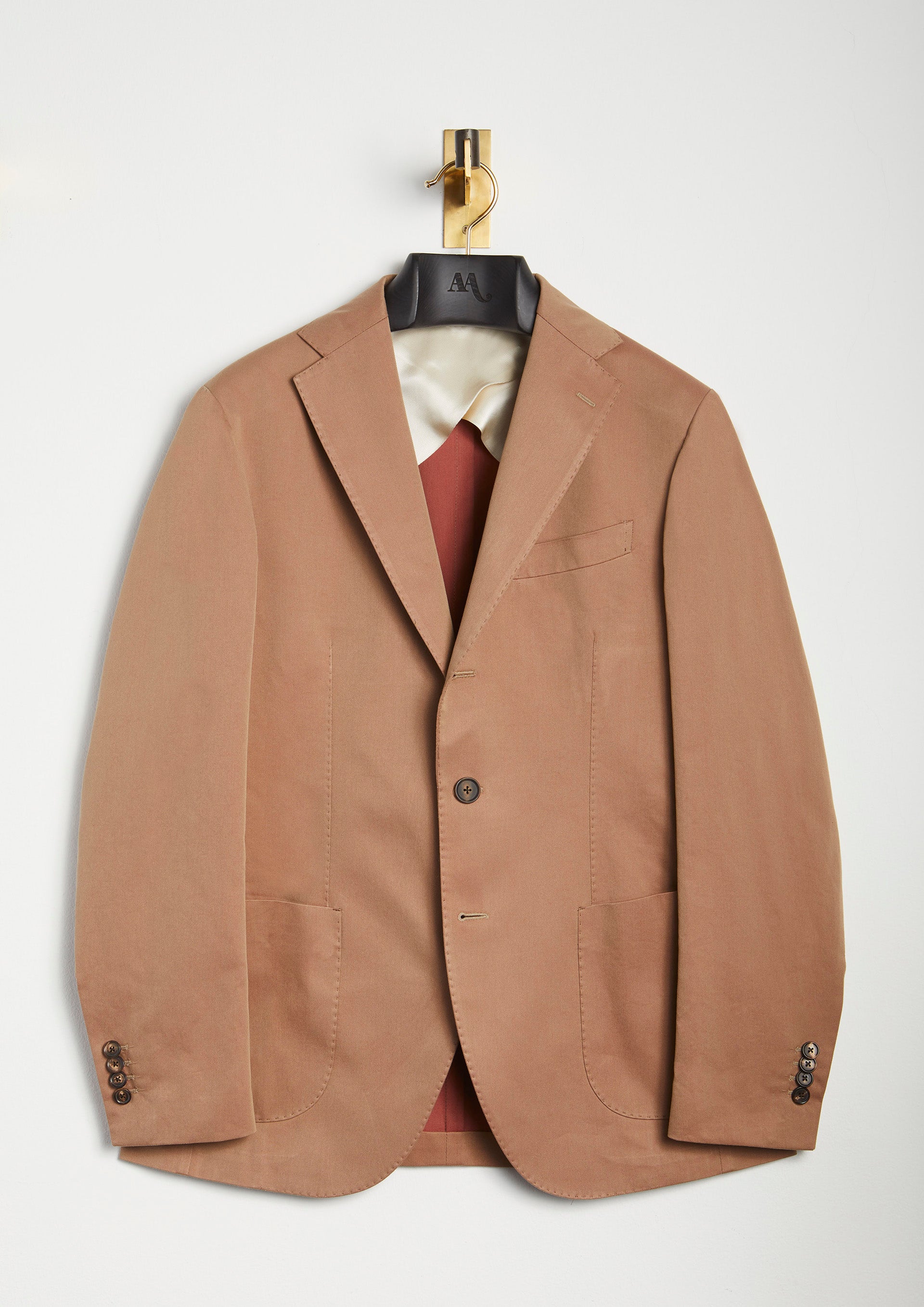 Aandroant Single Breasted Suit Brown Coats & Jackets