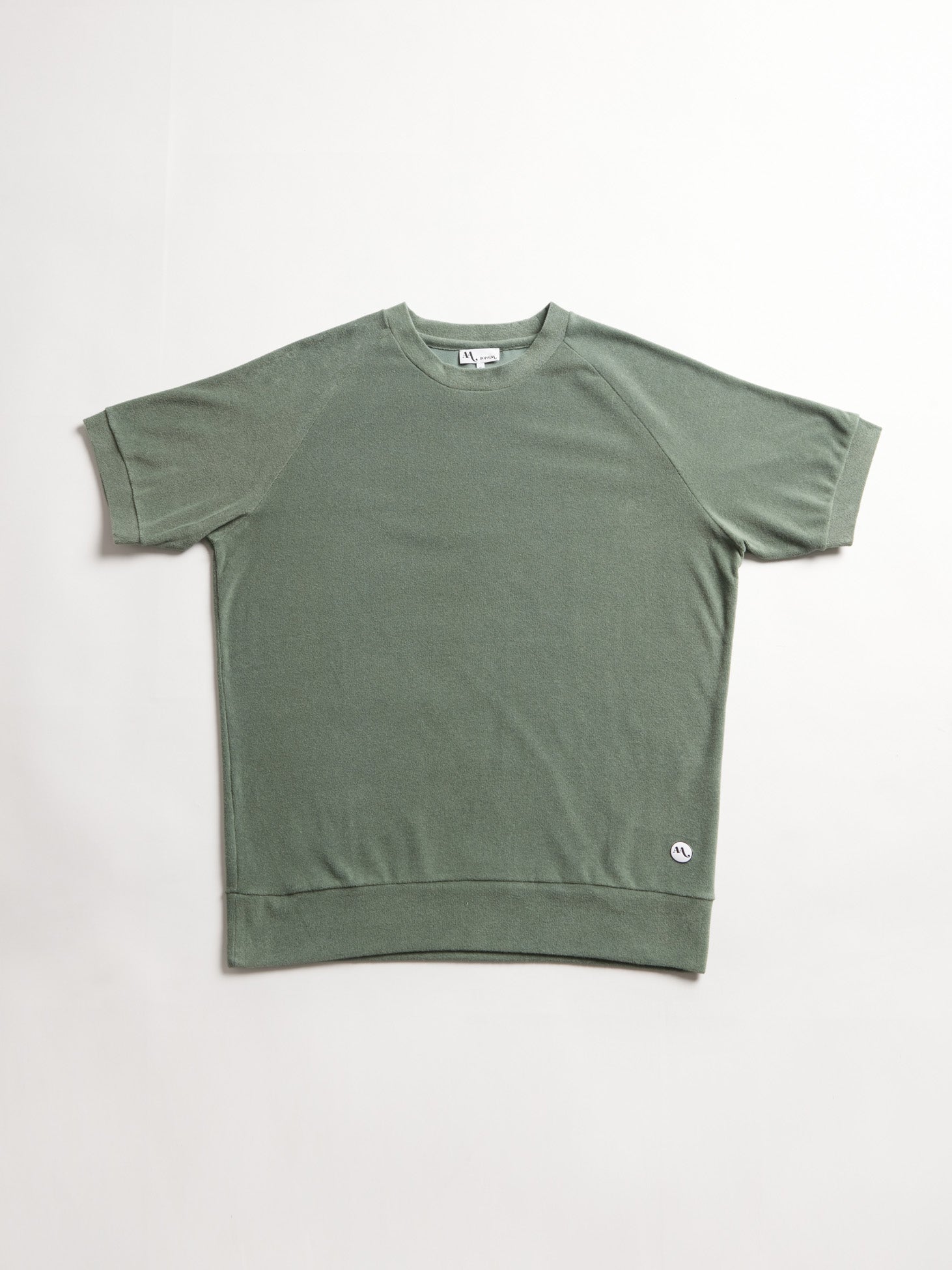Aagamennone Green Terry Cotton T-Shirt Sweatshirts & Poloshirts