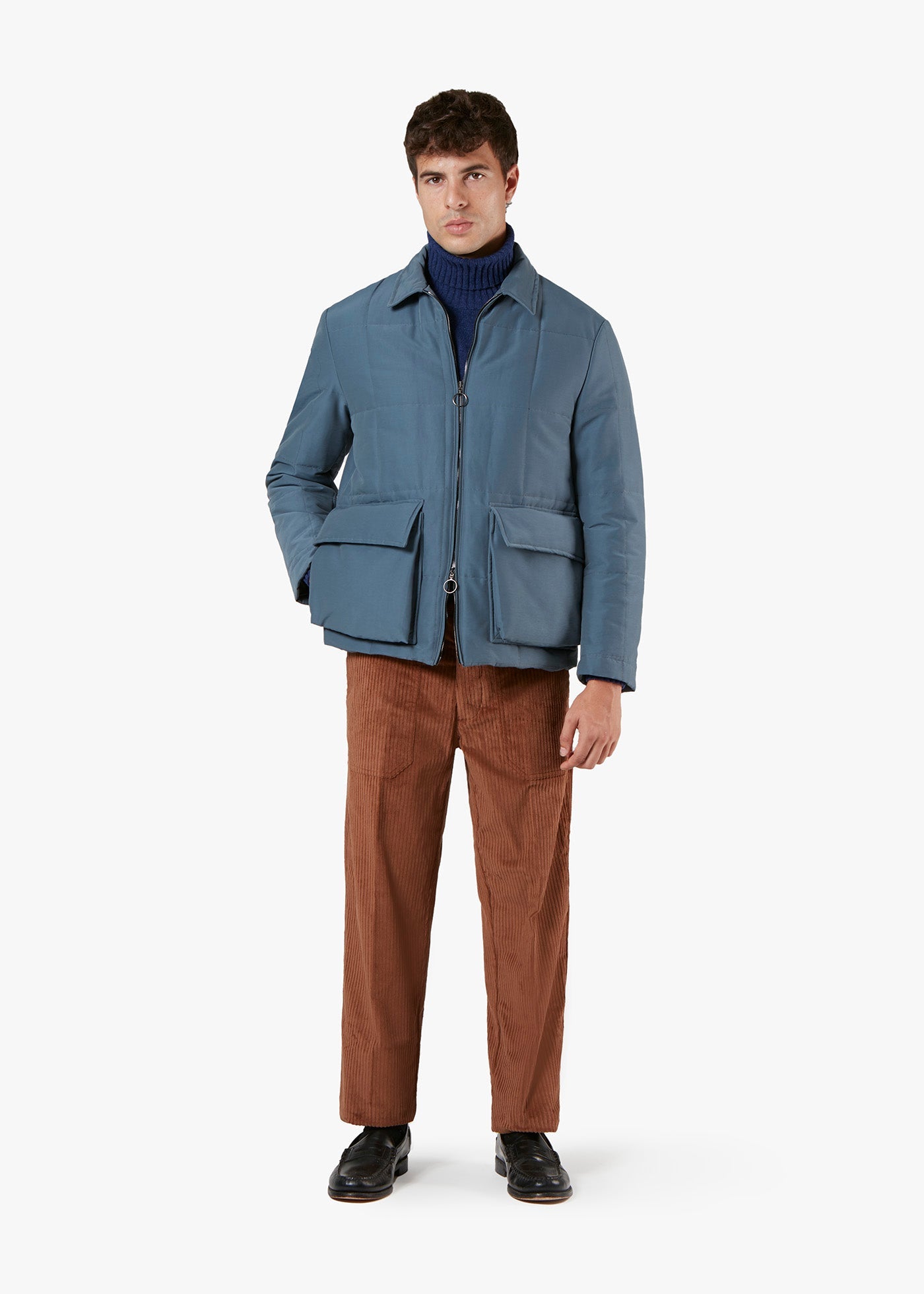 Aakito Jacket With Zip Closure Lightblue Coats &