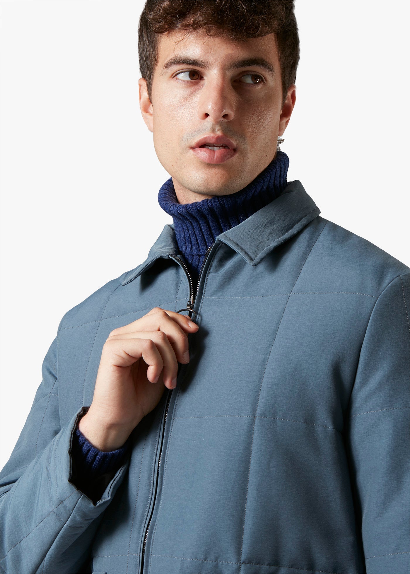Aakito Jacket With Zip Closure Lightblue Coats &