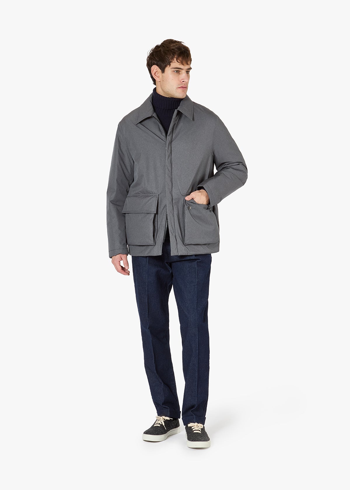 Aakito Padded Jacket Grey Coats &