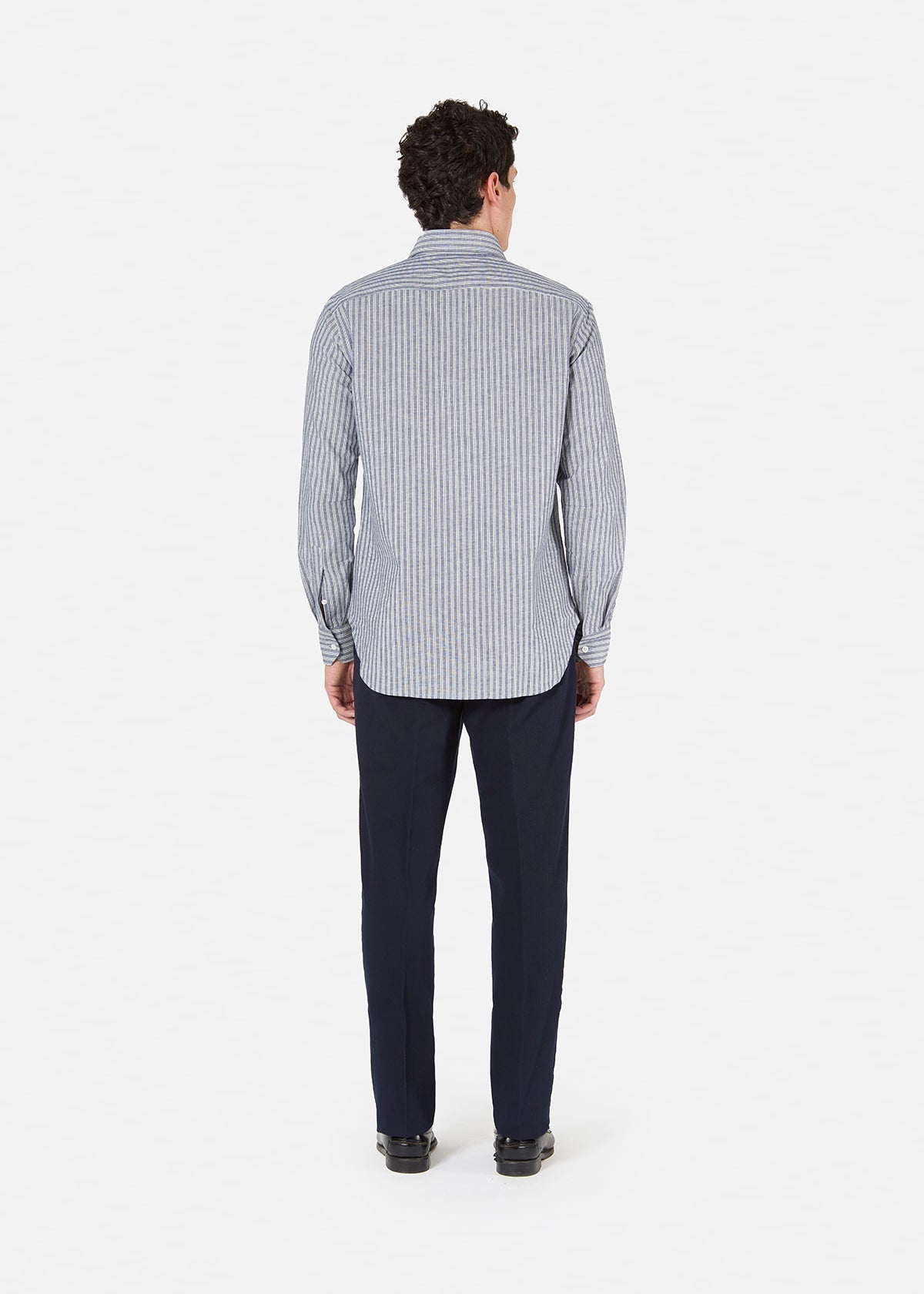 Aalassio French Collar Shirt Blue
