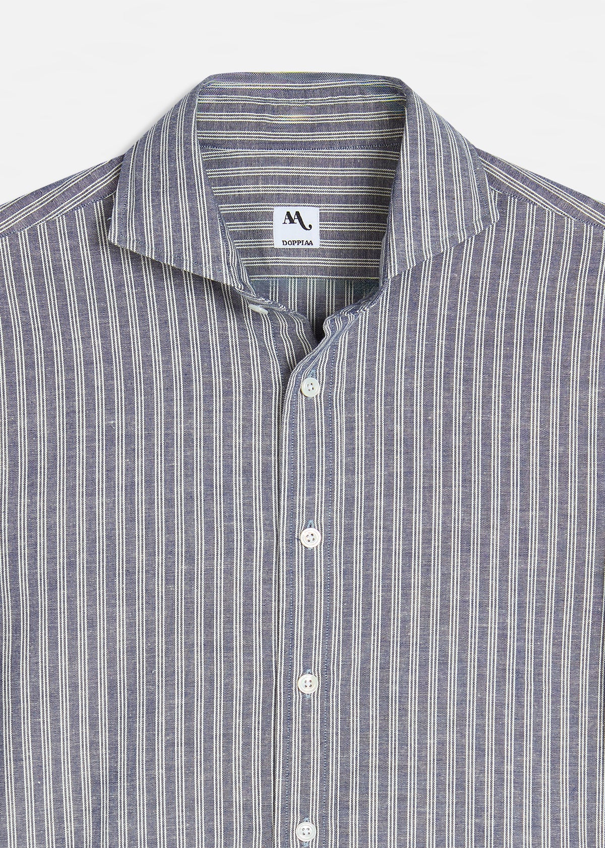 Aalassio French Collar Shirt Blue