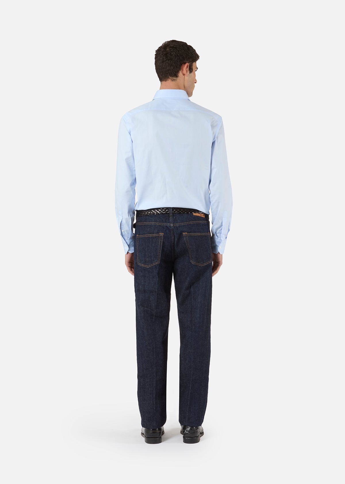 Aalassio French Collar Oxford Shirt Lightblue