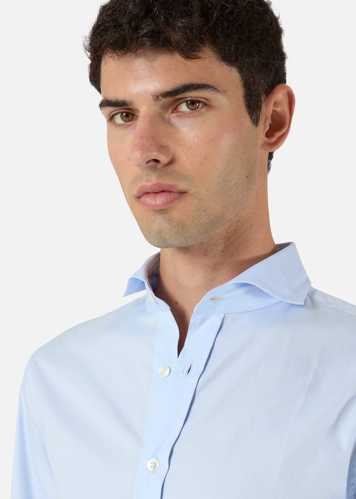 Aalassio French Collar Oxford Shirt Lightblue