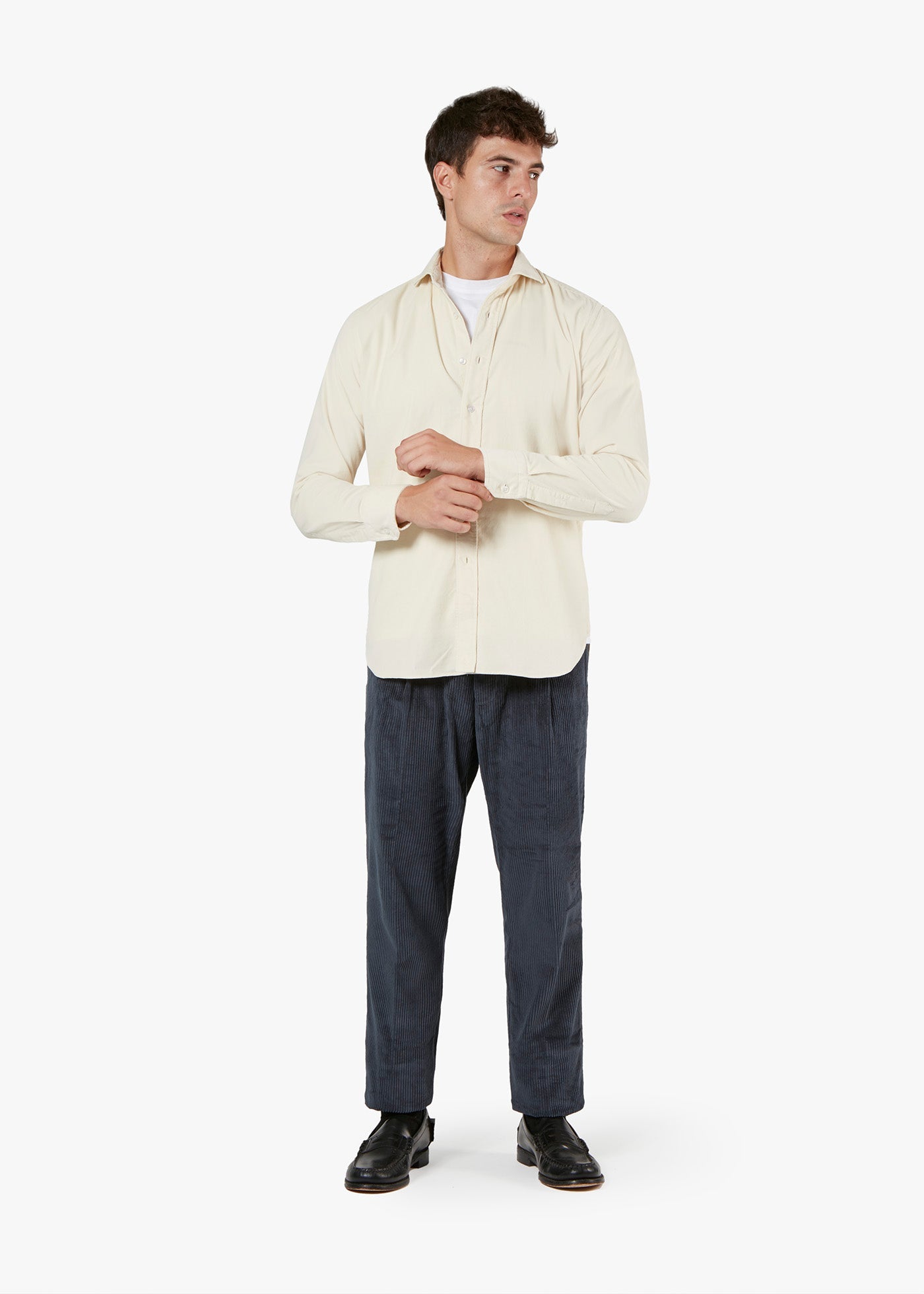Aalassio French Collar Shirt Cream