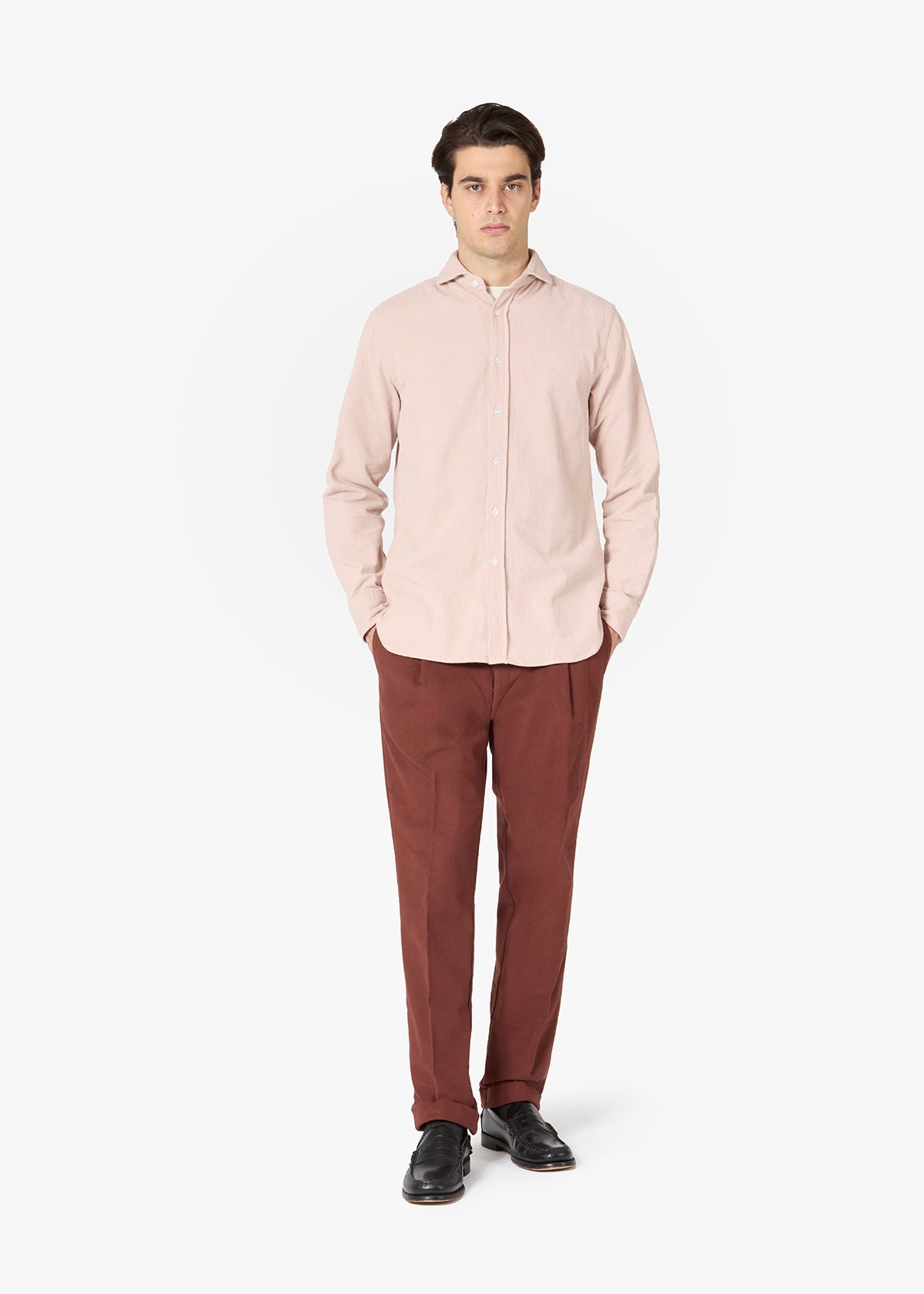 Aalassio French Collar Shirt Pink
