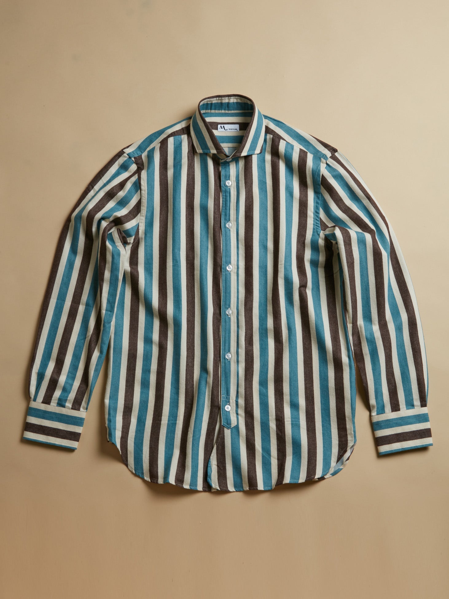 Aalassio Striped Shirt Brown