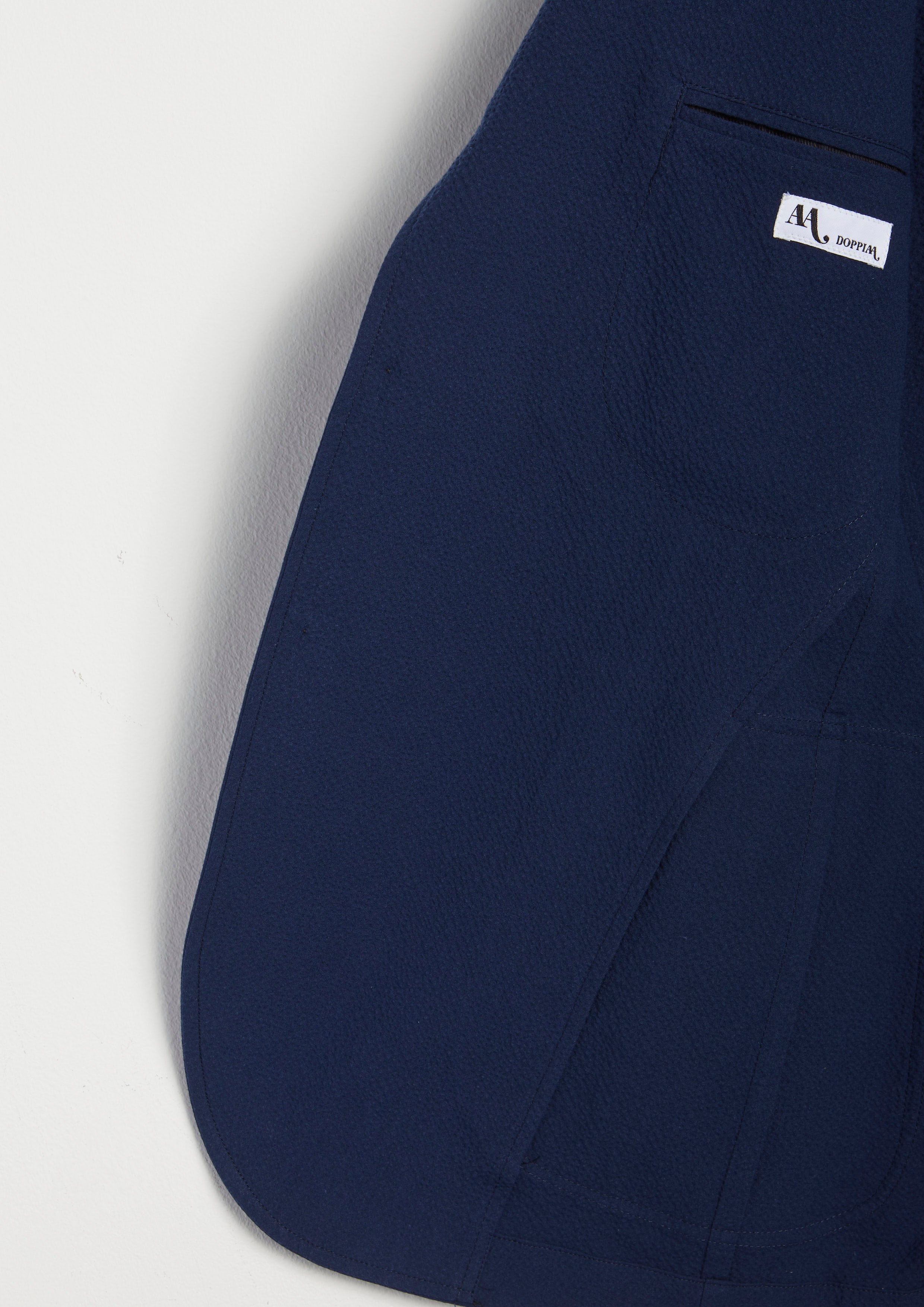 Aalberobello Seersucker Blazer Blue Coats & Jackets