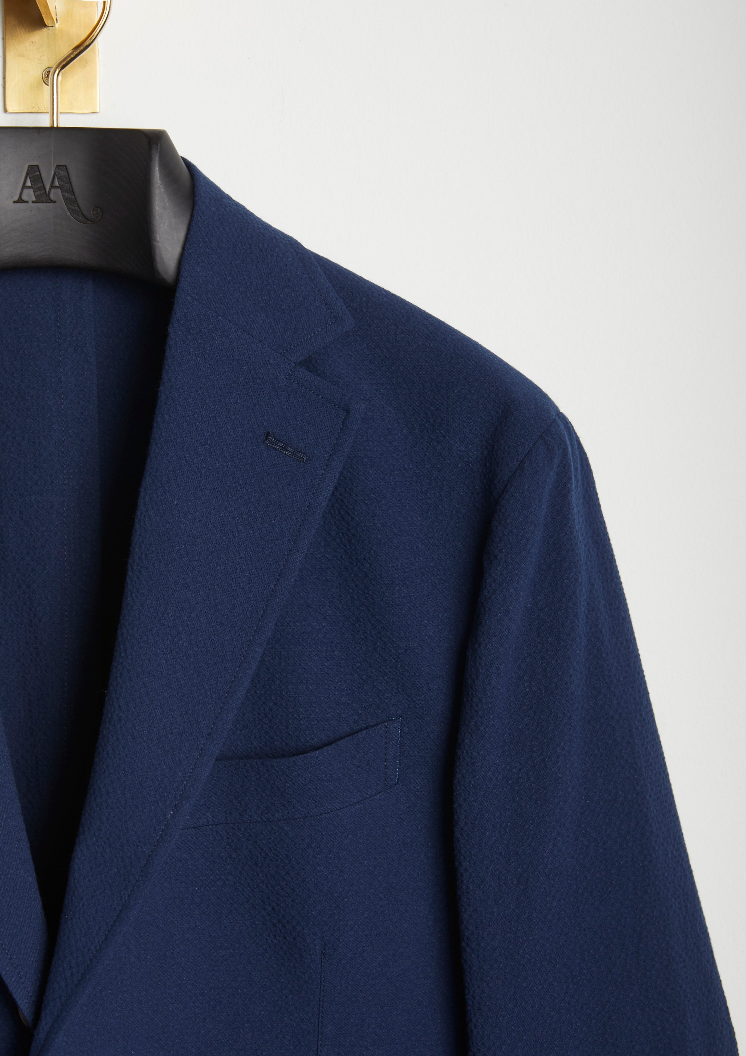 Aalberobello Seersucker Blazer Blue Coats & Jackets