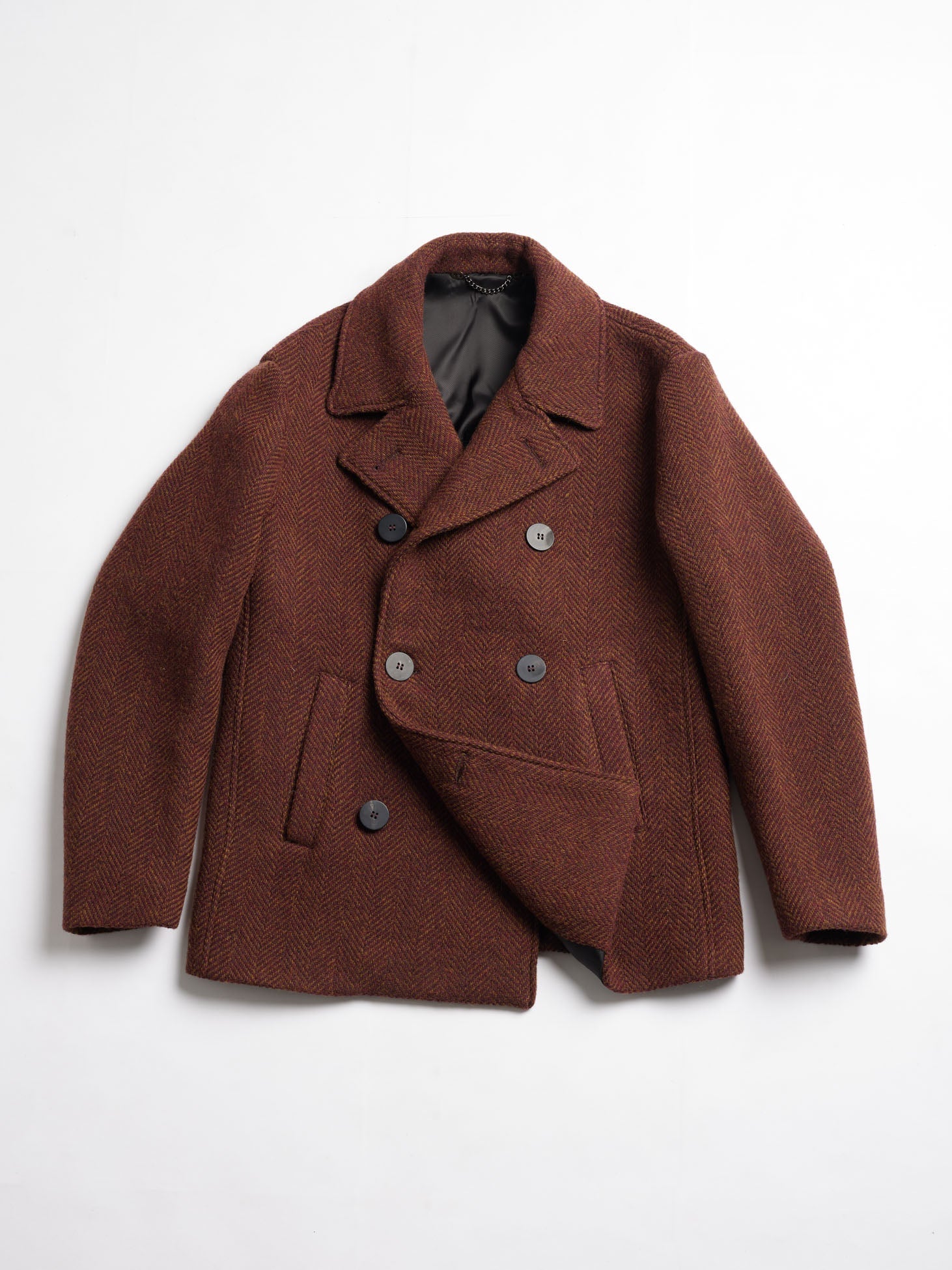 Aalbina Double Breasted Peacoat Purple Coats & Jackets