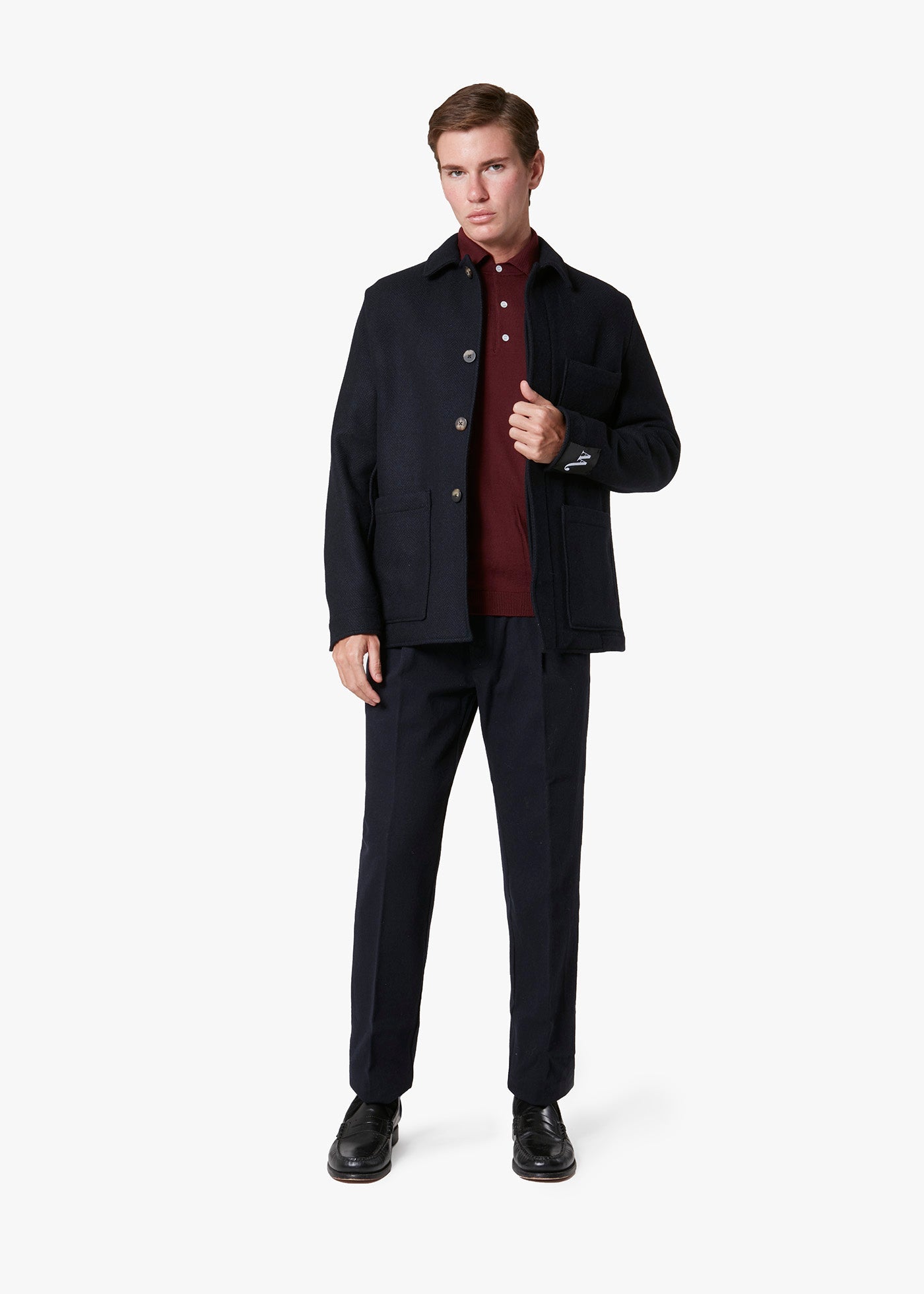 Aalbion Jacket With Shirt Collar Blue