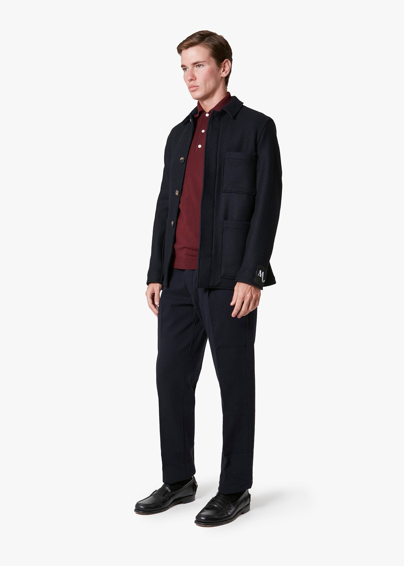 Aalbion Jacket With Shirt Collar Blue