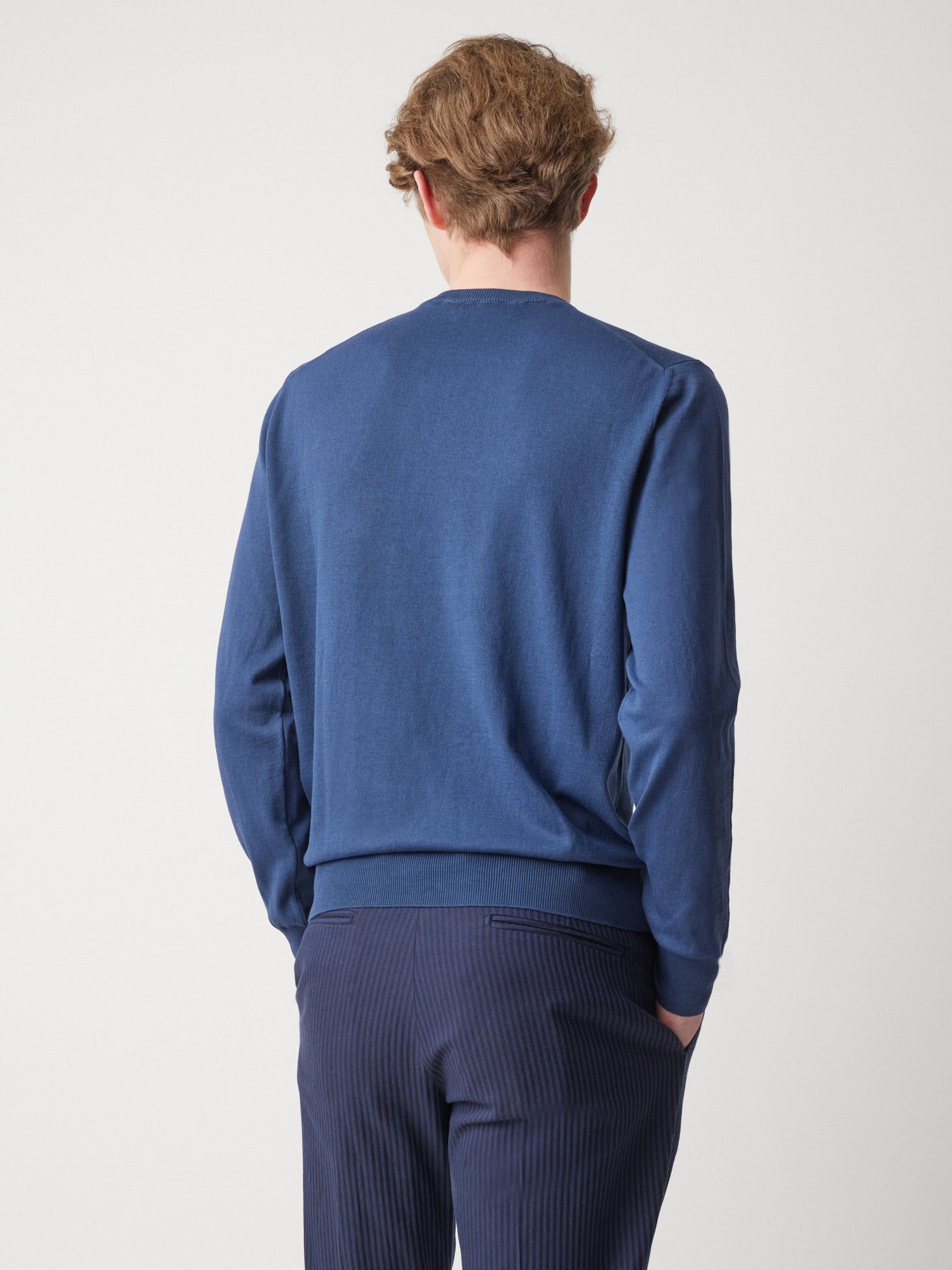 Aalfeo Knitted Long Sleeves T-Shirt Blue
