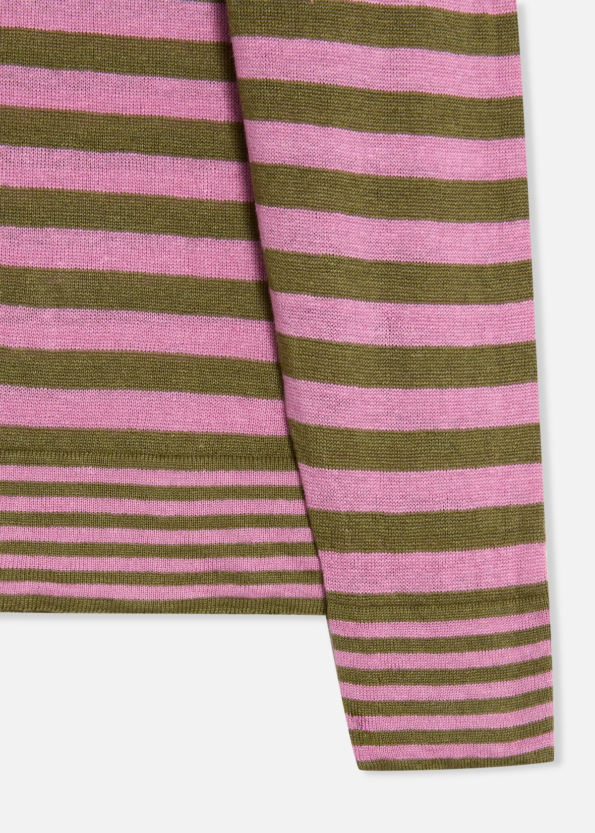 Aalfeo Striped Knitted Tshirt Pink T-shirt
