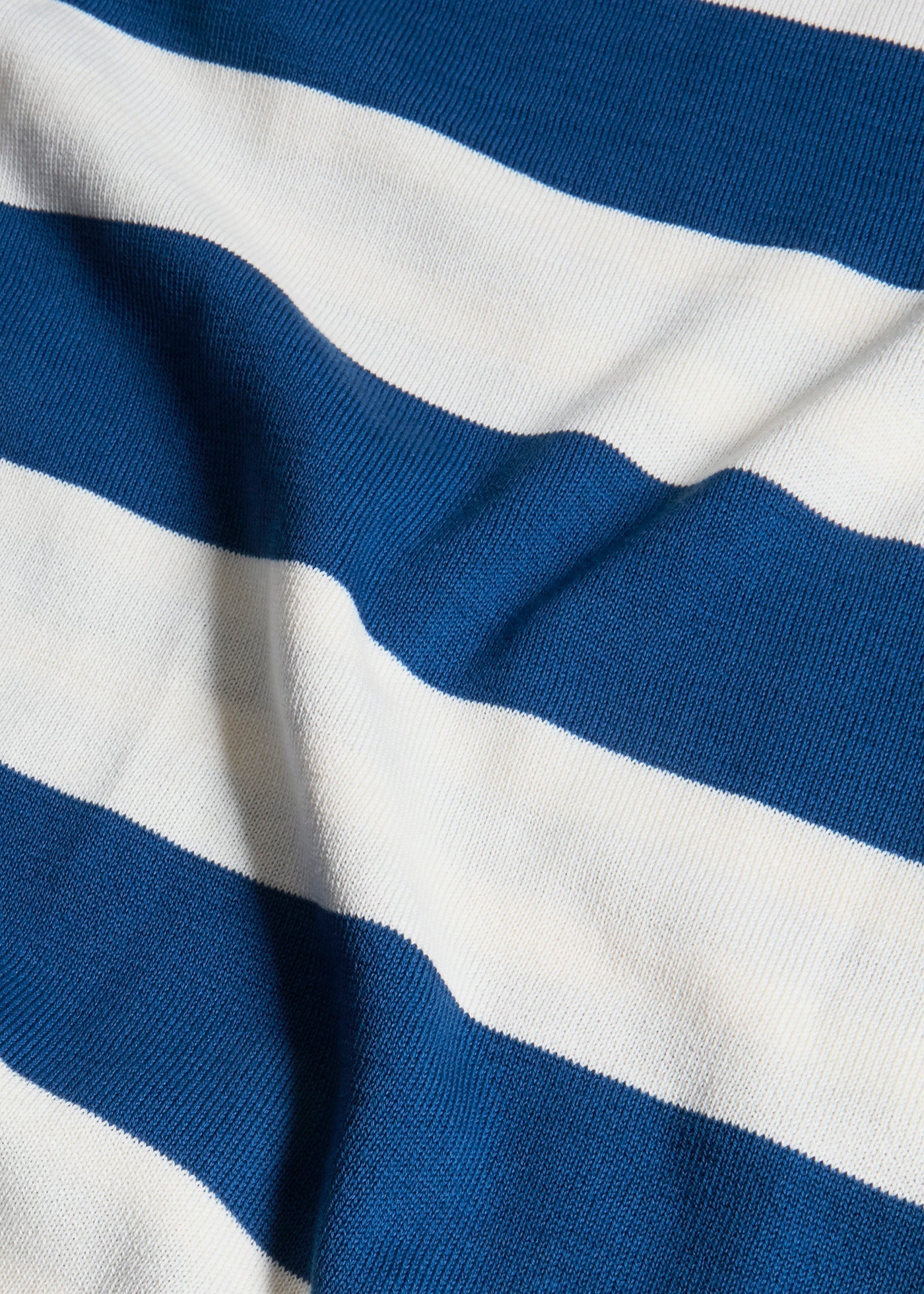 Aalfeo Striped Knitted T-Shirt Blue