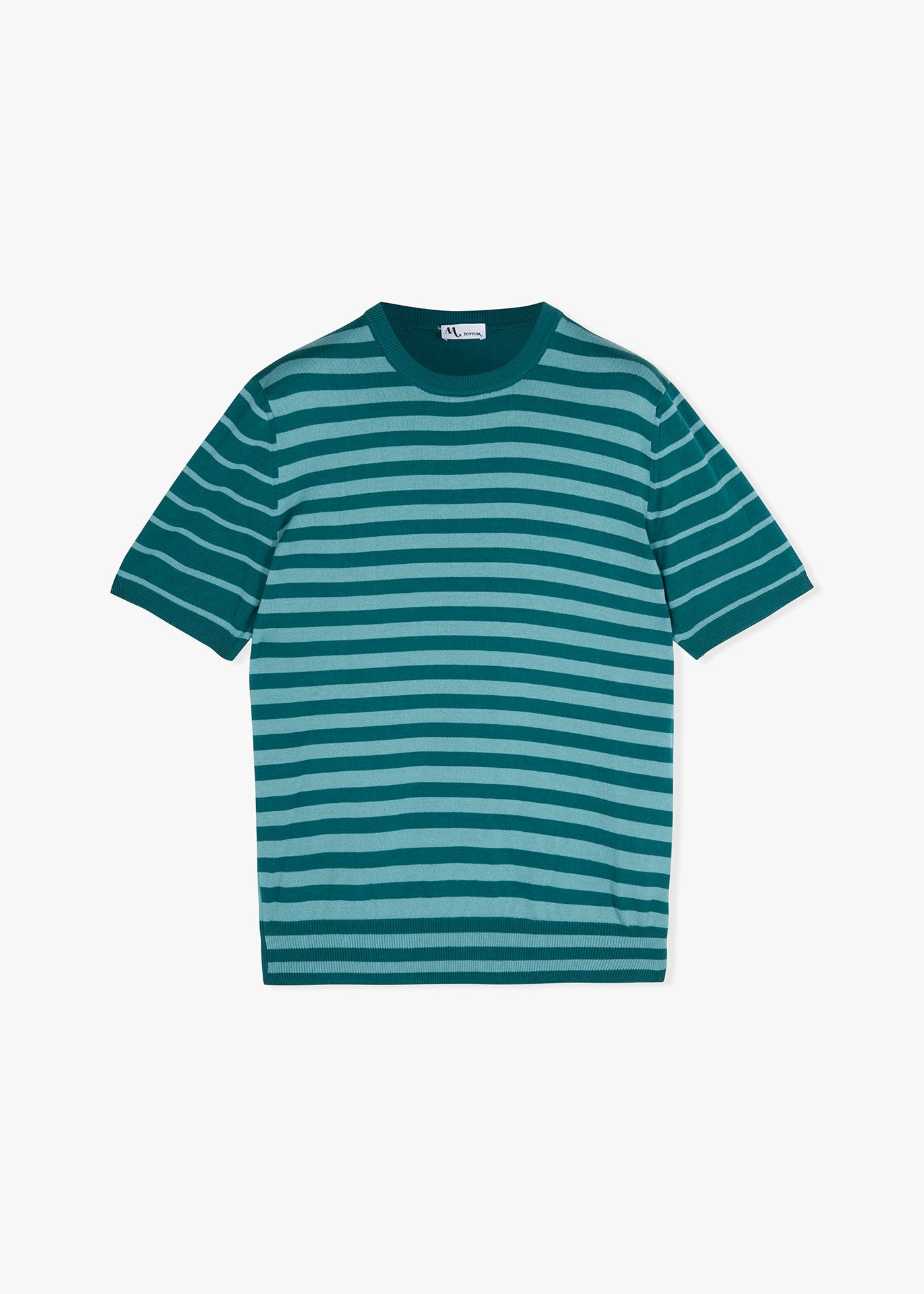 Aalfeo Striped Knitted Tshirt Darkgreen T-shirt