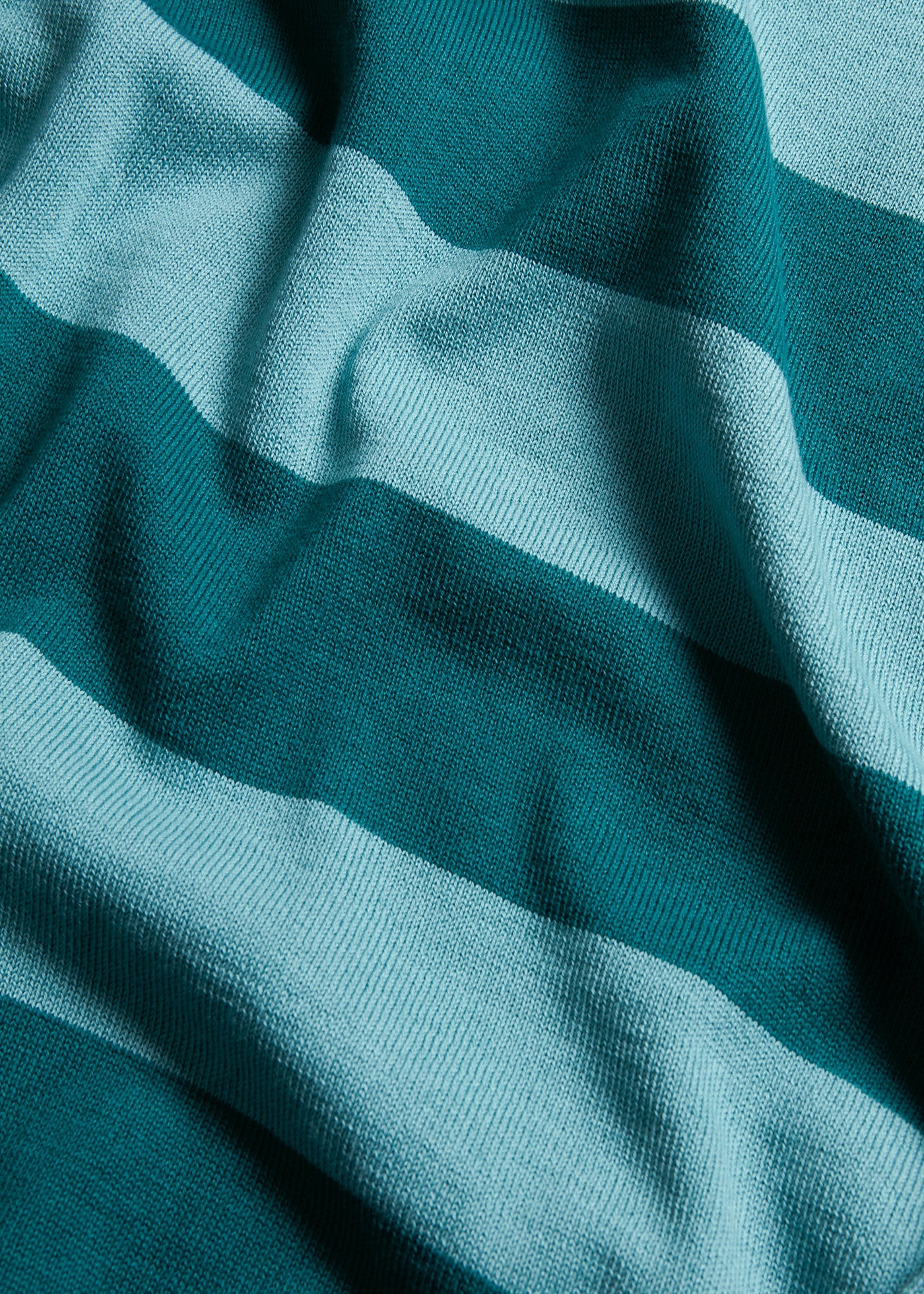 Aalfeo Striped Knitted Tshirt Darkgreen T-shirt